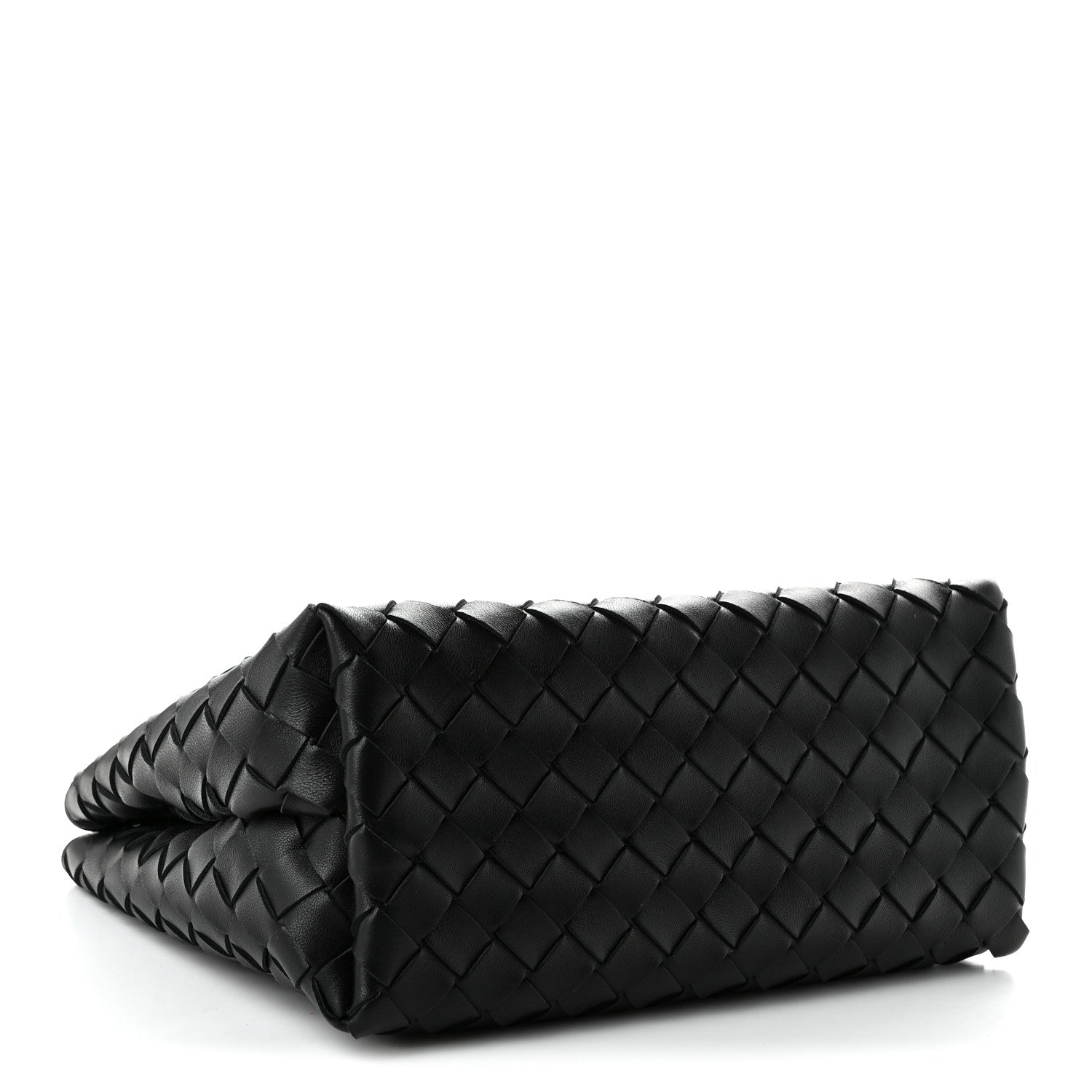 Nappa Intrecciato Small Andiamo With Chain Shoulder Bag Black — view 4