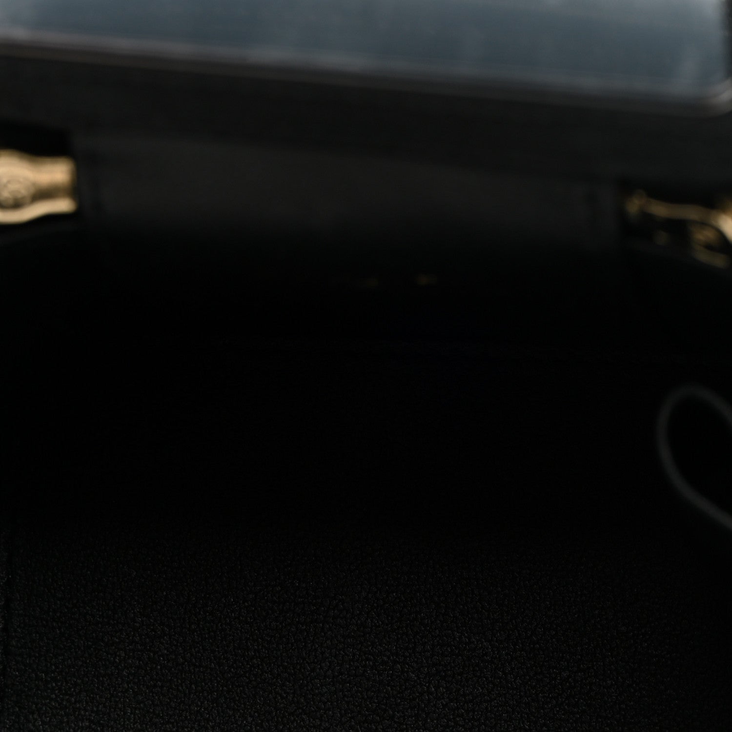 Lambskin Quilted Top Handle Mini Vanity Case With Chain Black — view 5