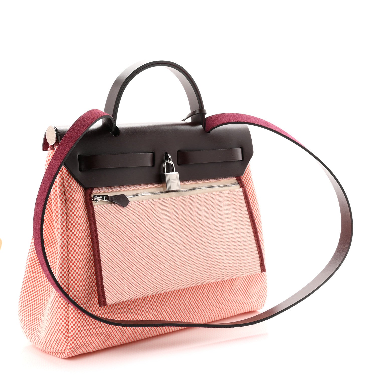 Criss Viking Vache Hunter Herbag Zip Retourne 31 PM Ecru Brique Anemone Rouge Sellier — view 4