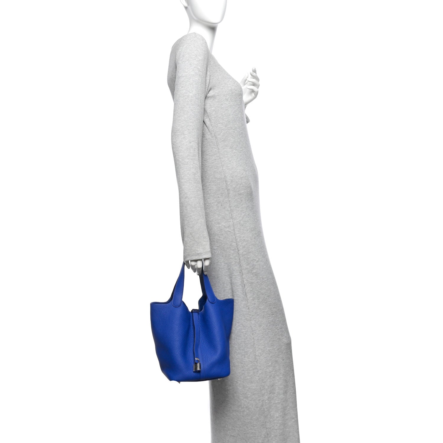 Taurillon Clemence Picotin Lock 22 MM Bleu Electrique — view 2