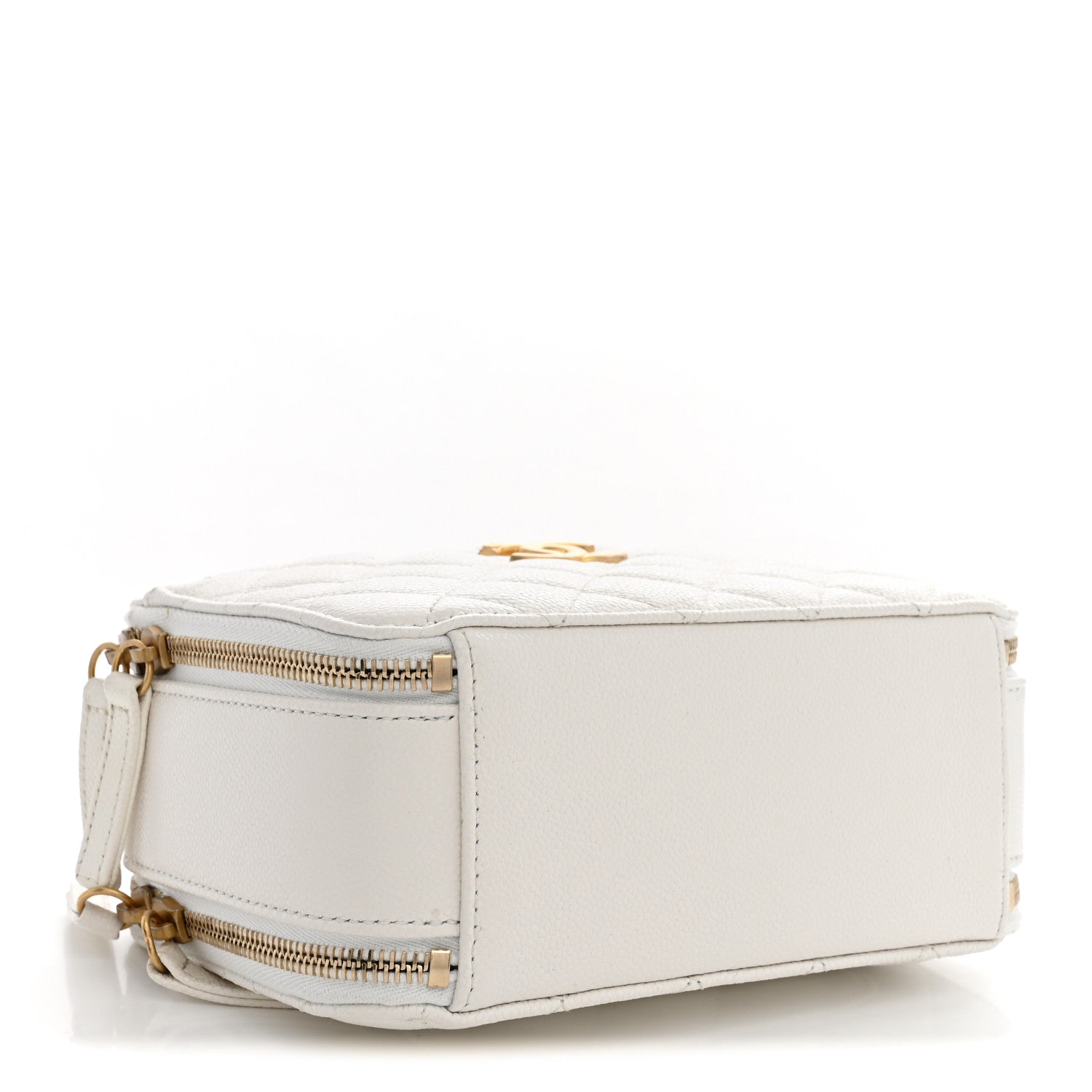 Caviar Quilted Pick Me Up Small Vanity Case White — view 4