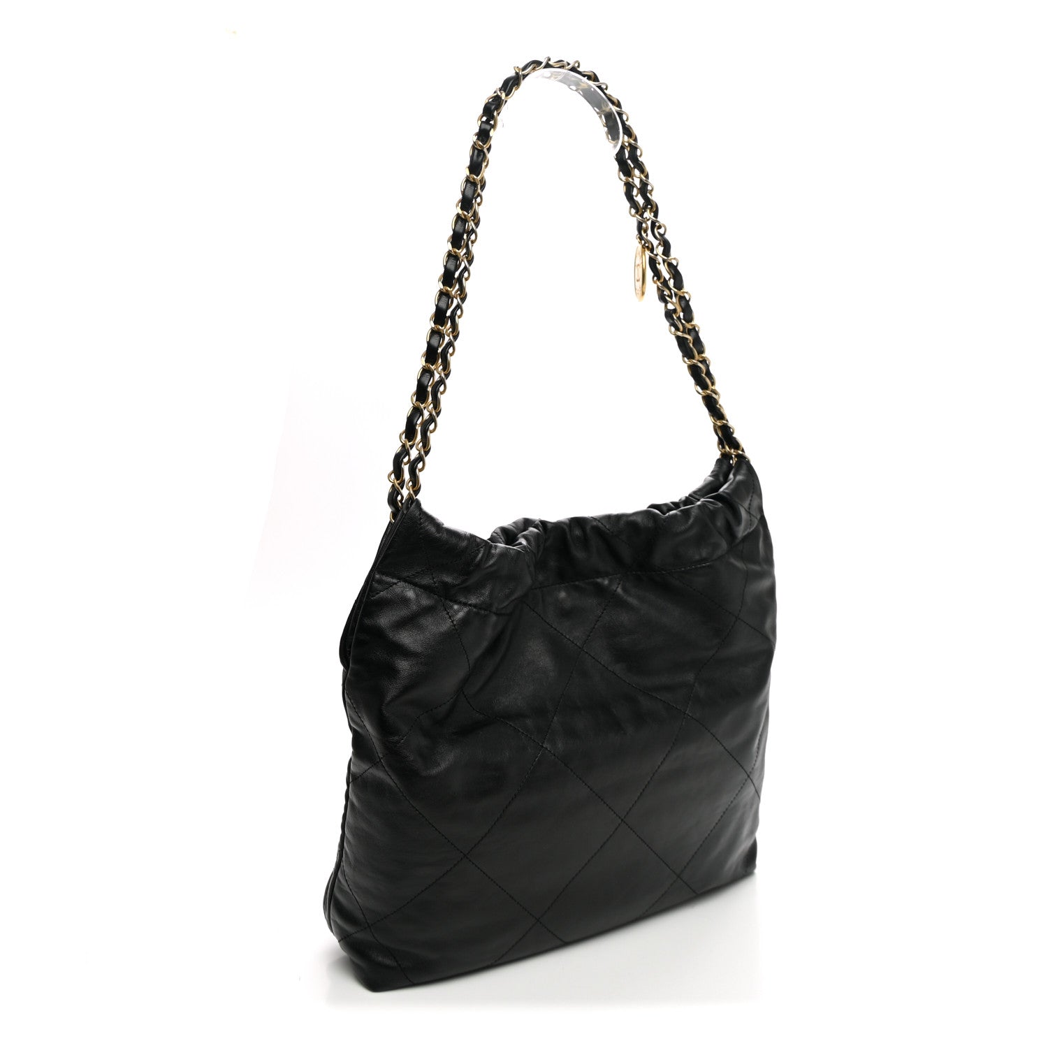 Shiny Calfskin Quilted Small Chanel 22 Black — view 4