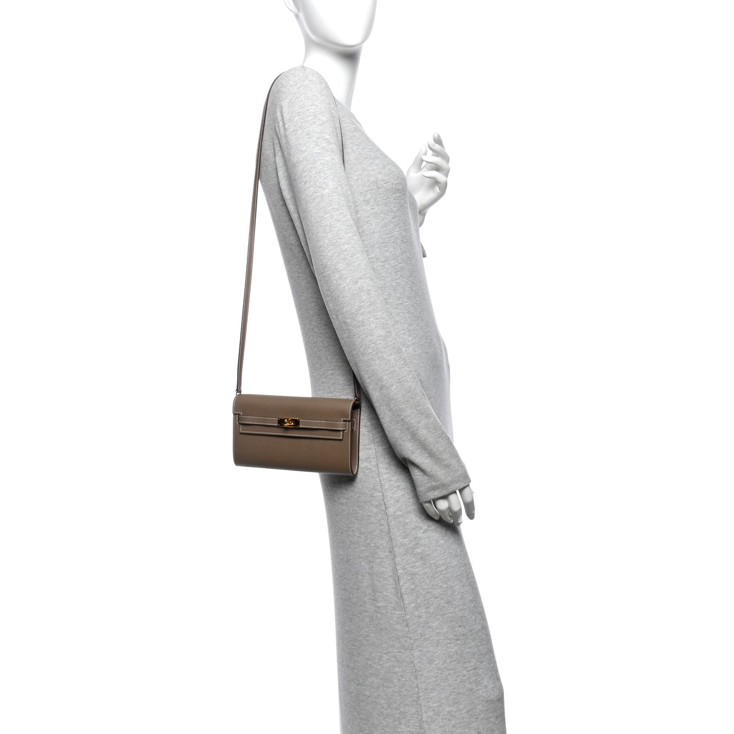 Epsom Kelly Wallet To Go Etoupe — view 2