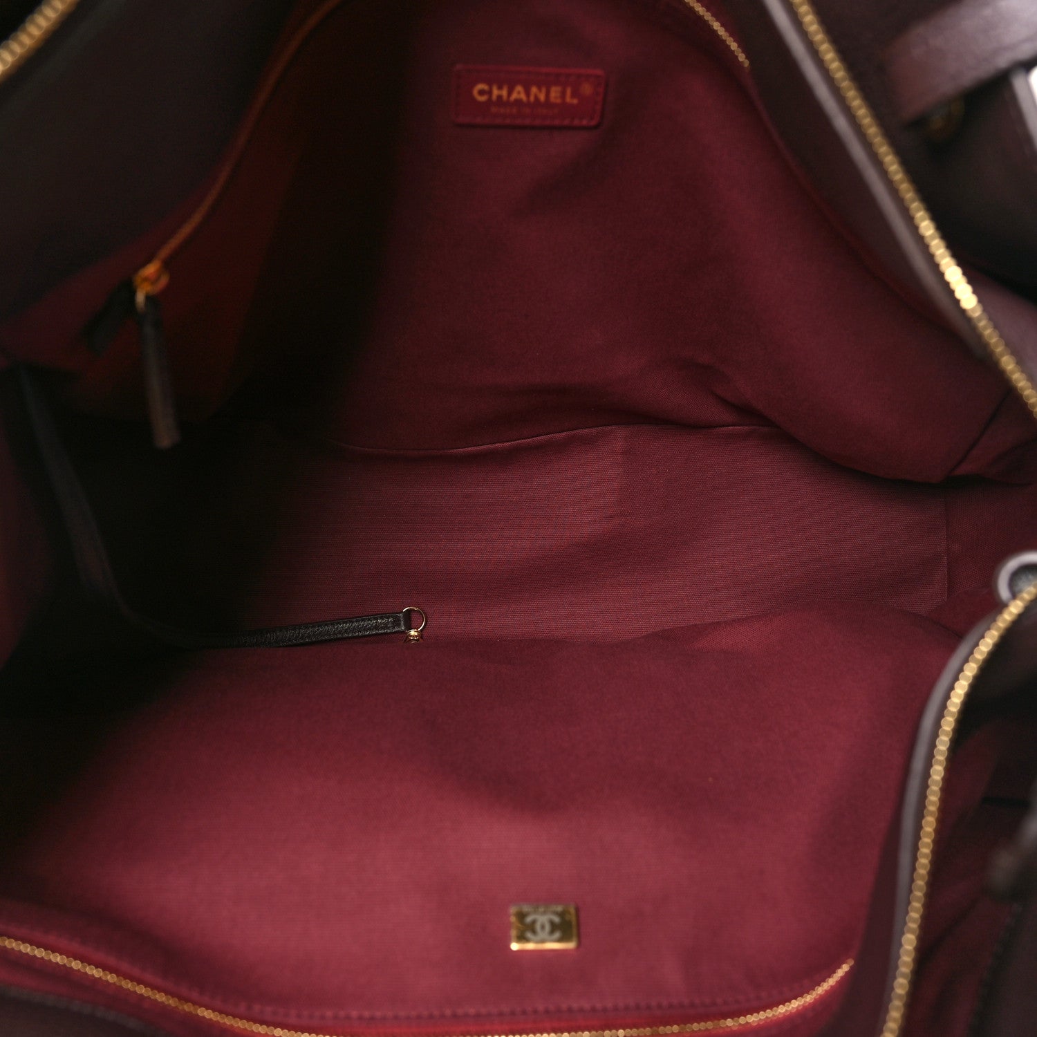 Grained Calfskin Large Shopping Bag Brown — view 5
