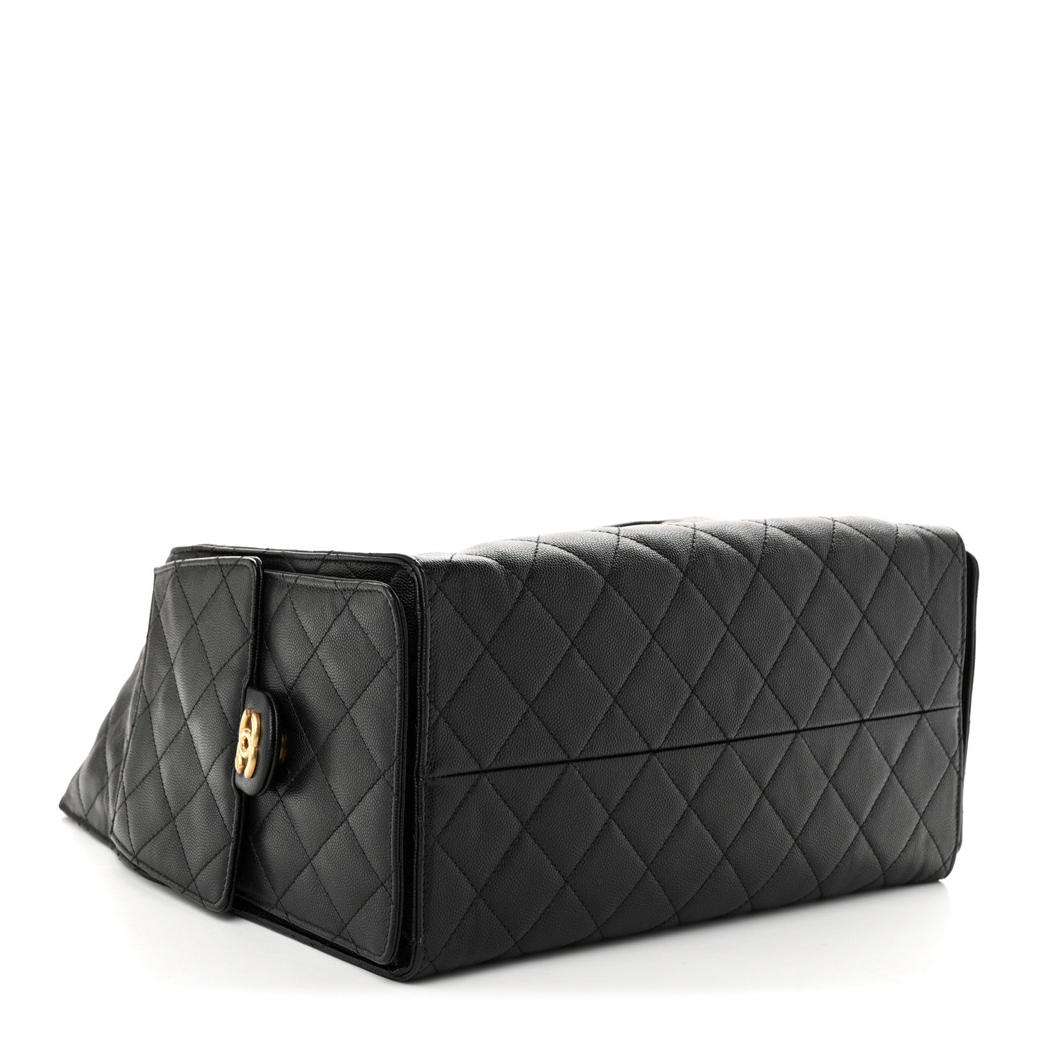 Caviar Quilted Medium Chanel 25 Handbag Black — view 5