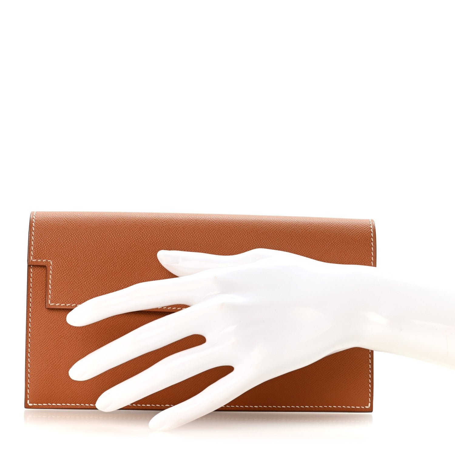 Madame Calfskin Kelly Pocket Long Wallet Gold — view 2