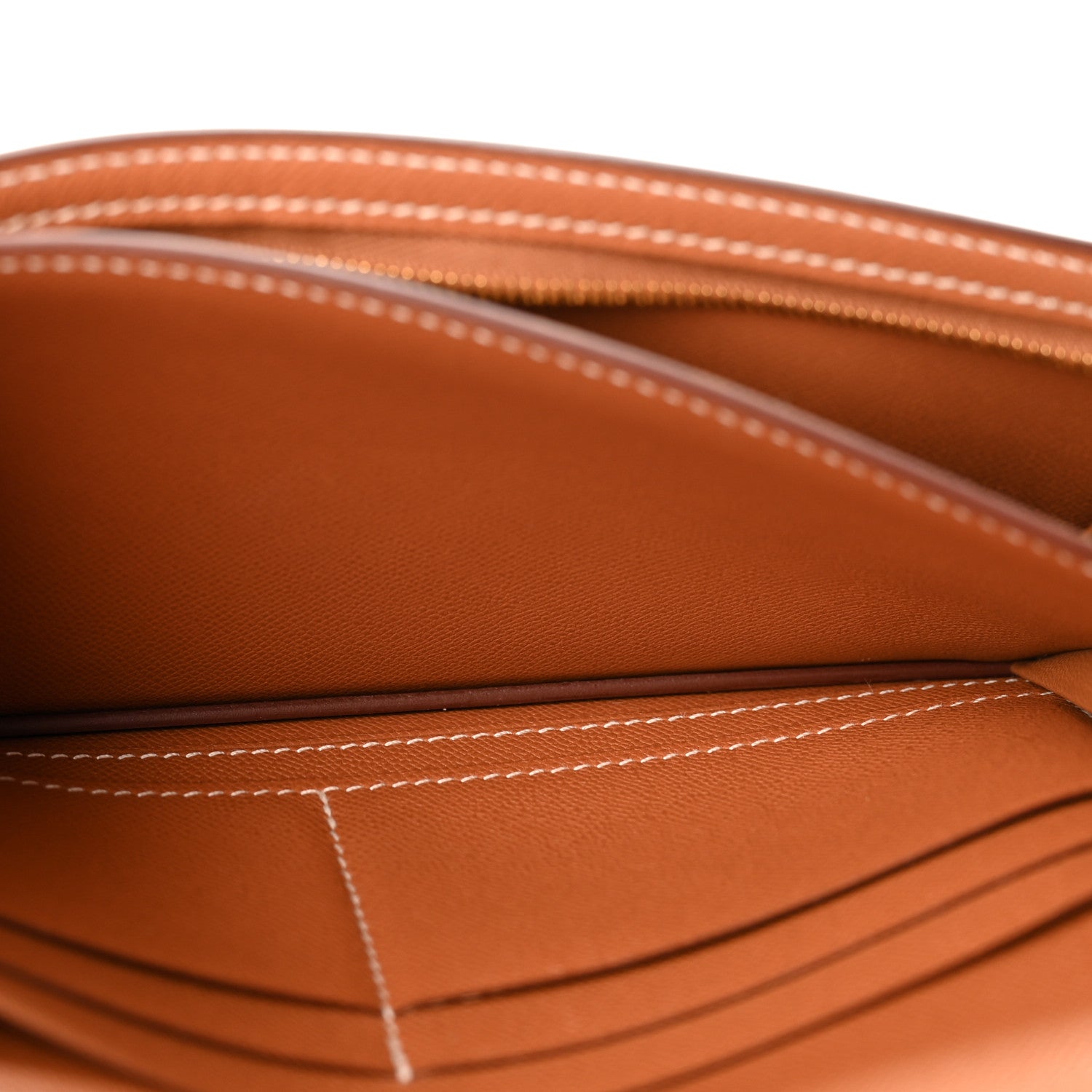 Madame Calfskin Kelly Pocket Long Wallet Gold — view 5