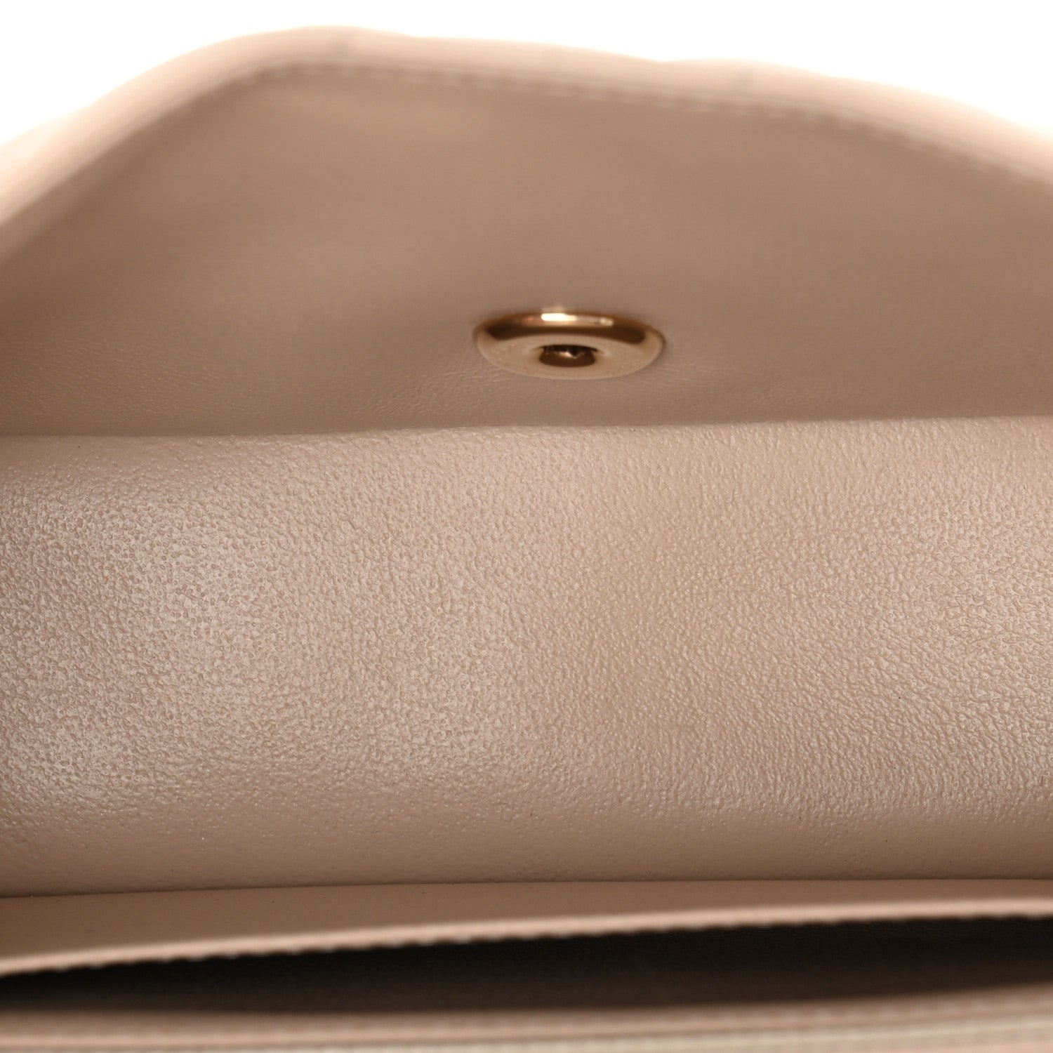 Lambskin Quilted Mini Rectangular Flap Light Beige — view 5