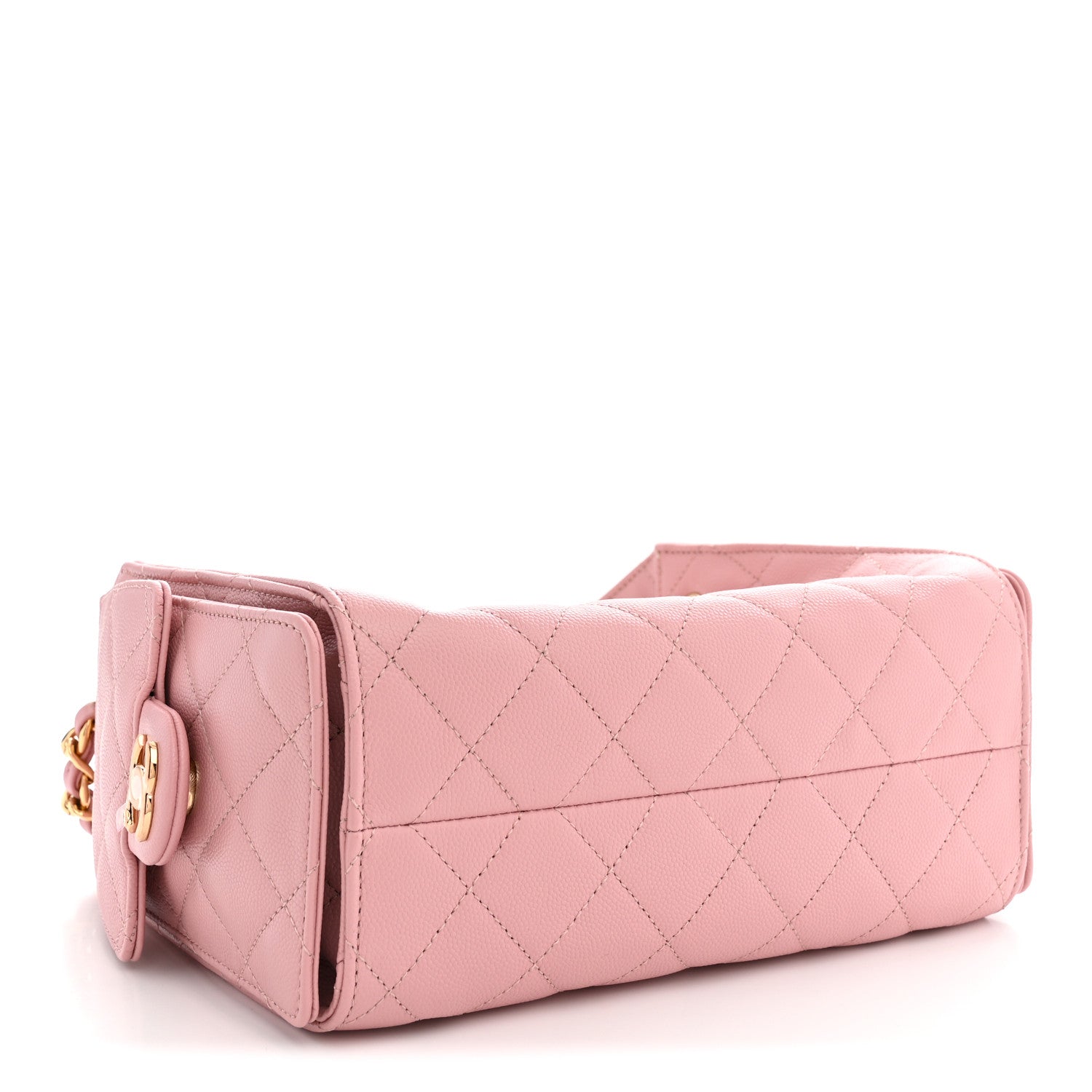 Caviar Quilted Mini Chanel 25 Handbag Pink — view 4