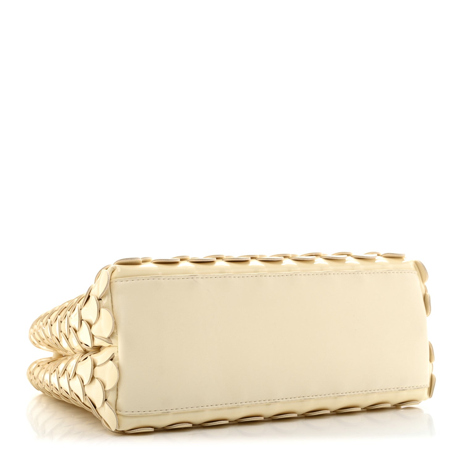 Patent Calfskin Fish Scale Small Andiamo Shoulder Bag Chamomile — view 5