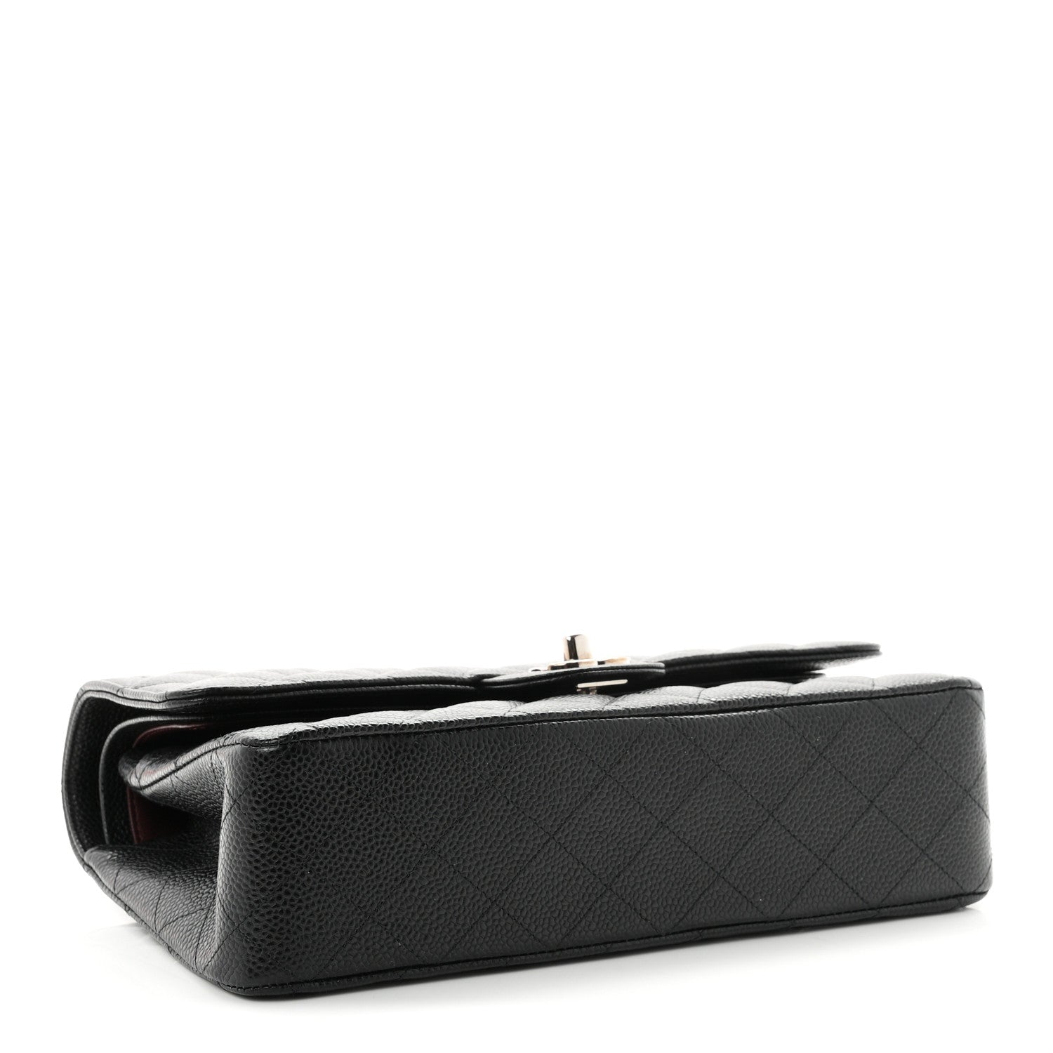 Caviar Quilted Medium Double Flap Black — view 4