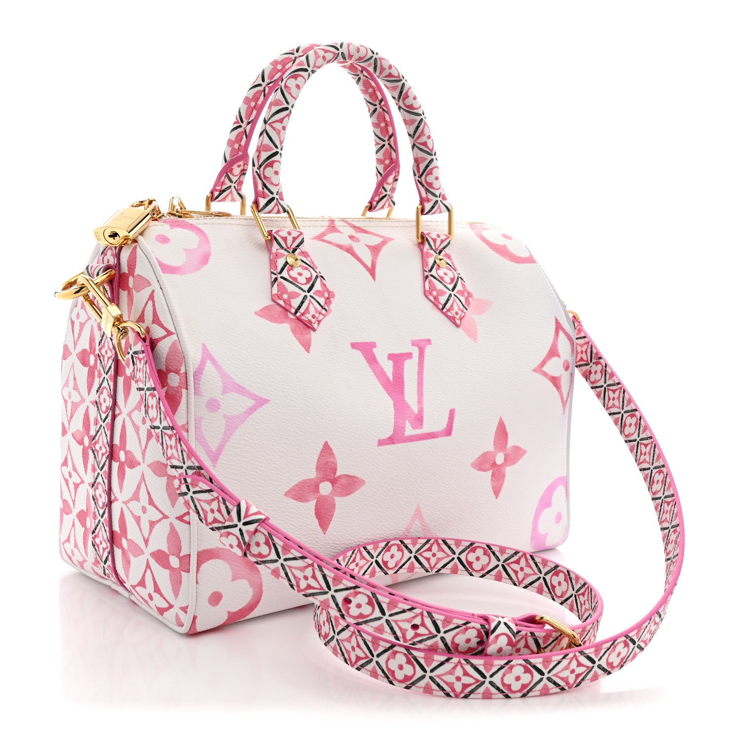 Monogram Giant By The Pool 2.0 Speedy Bandouliere 25 Rose — view 3