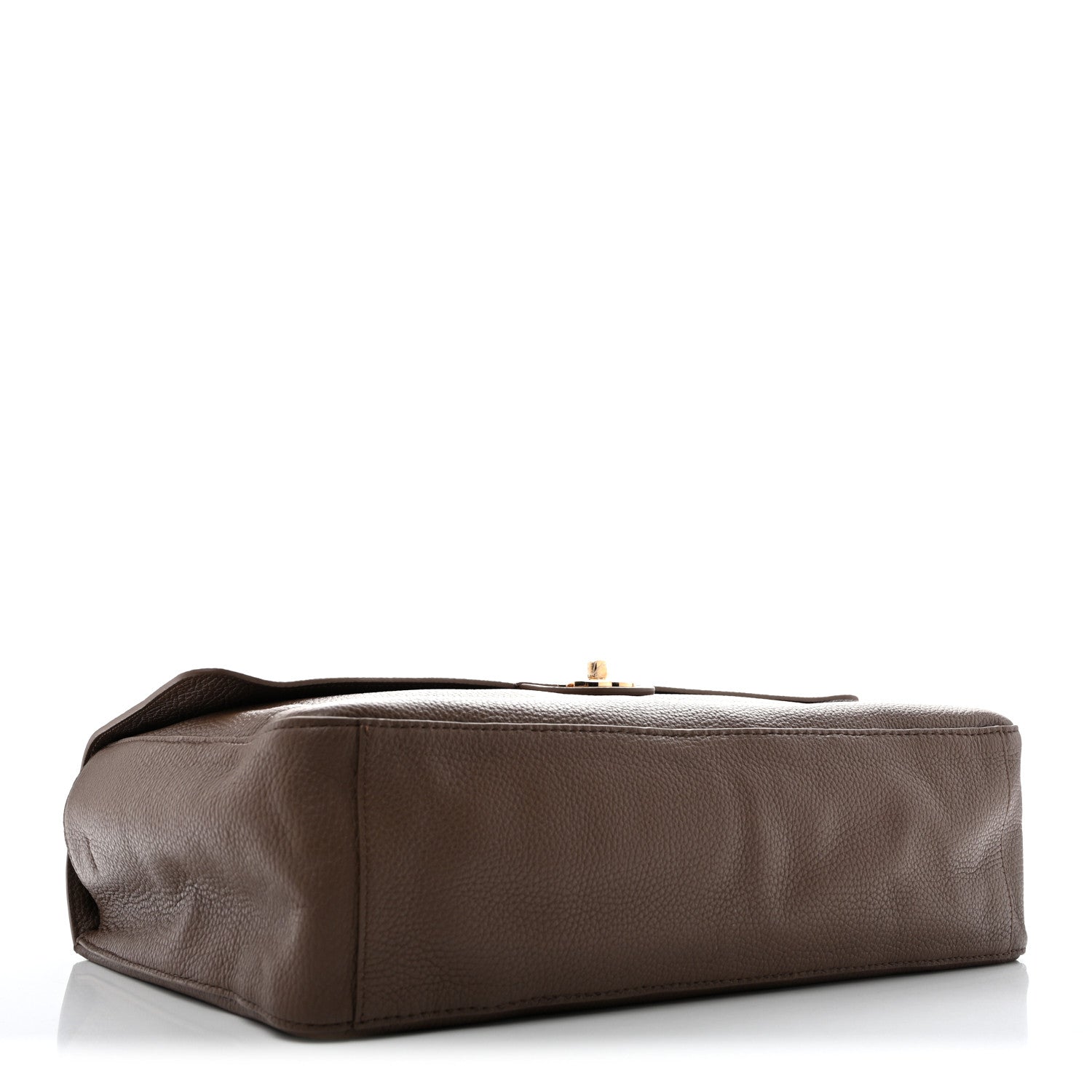 Grained Calfskin Souplissimo Maxi Flap Light Brown — view 4