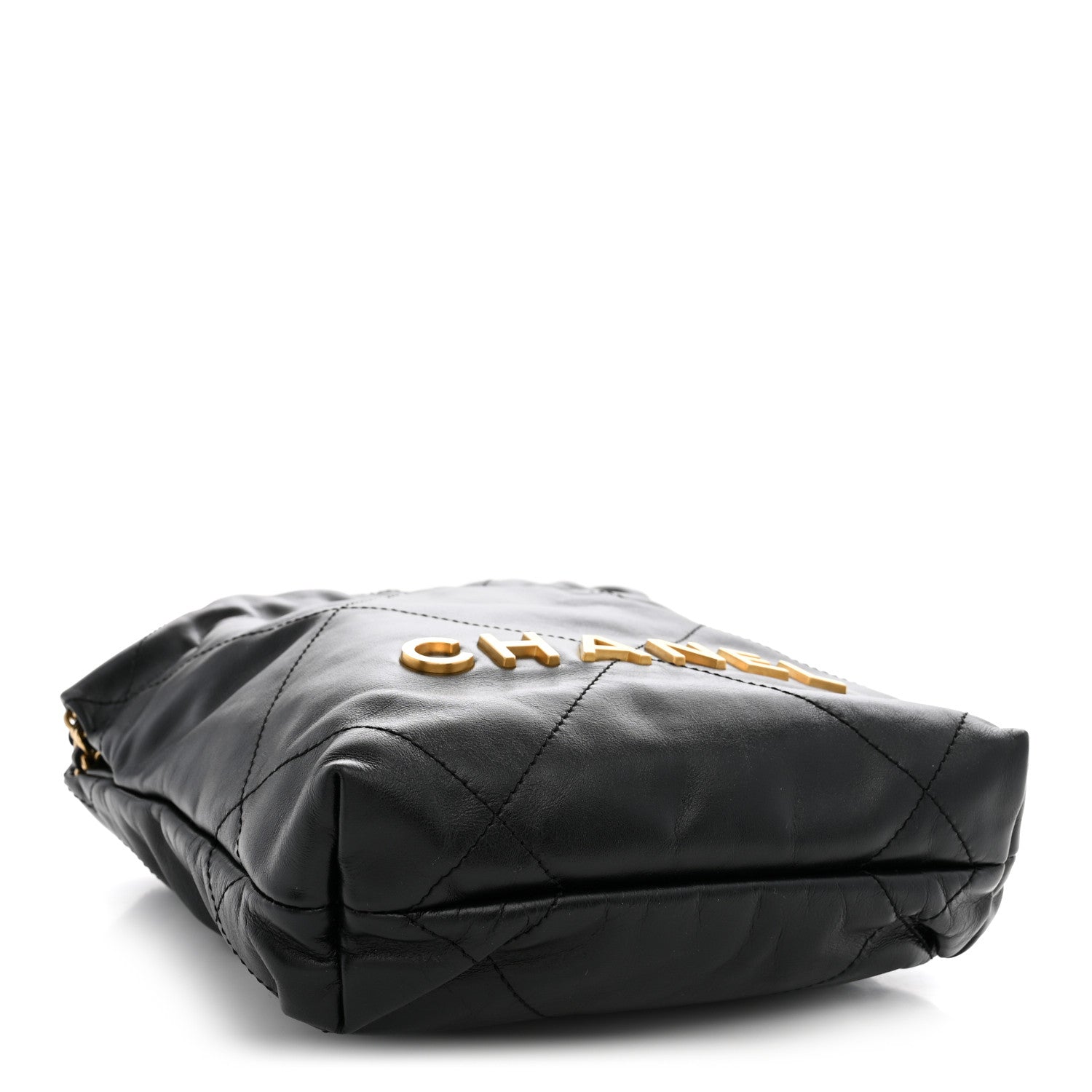 Shiny Calfskin Quilted Mini Chanel 22 Black — view 4