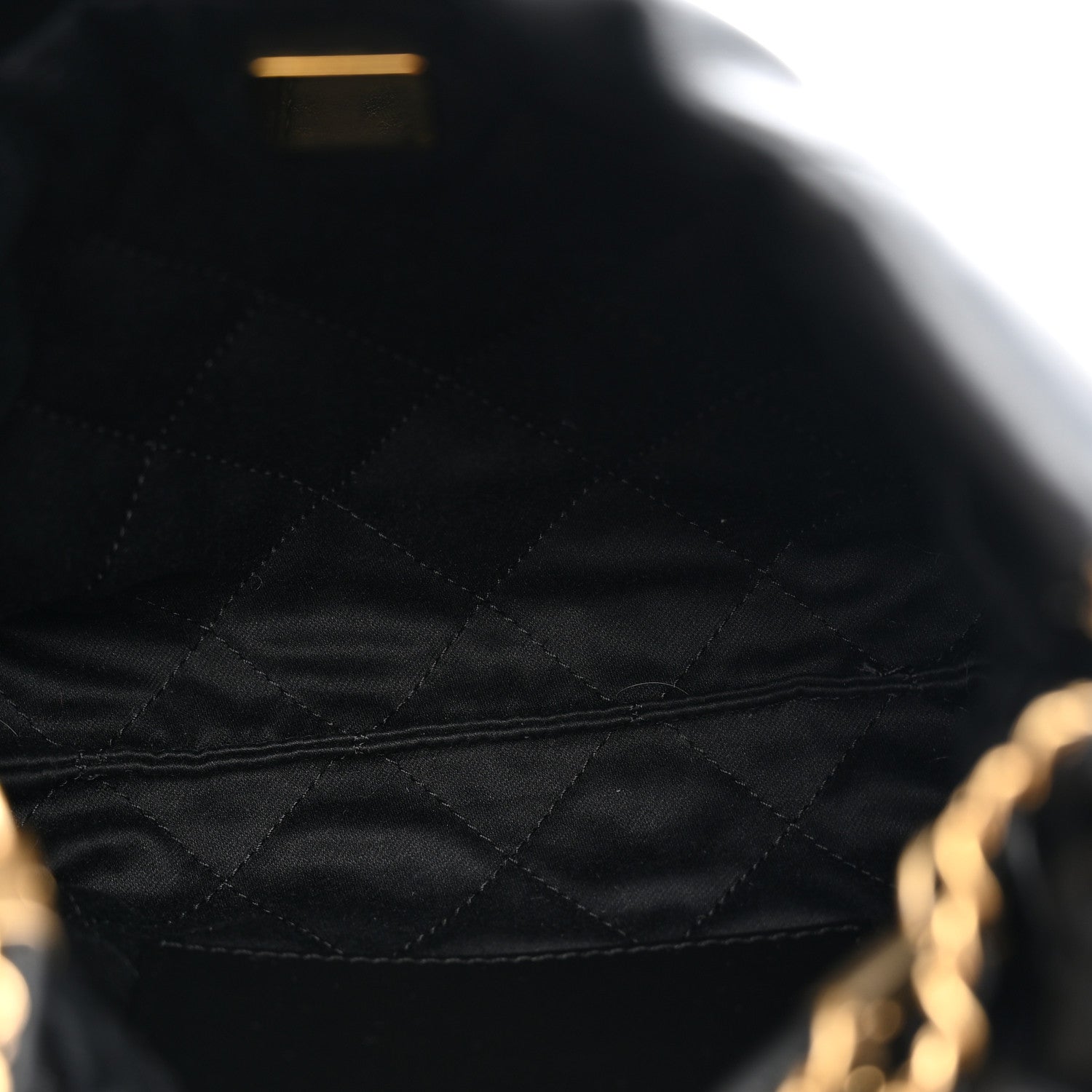 Shiny Calfskin Quilted Mini Chanel 22 Black — view 5