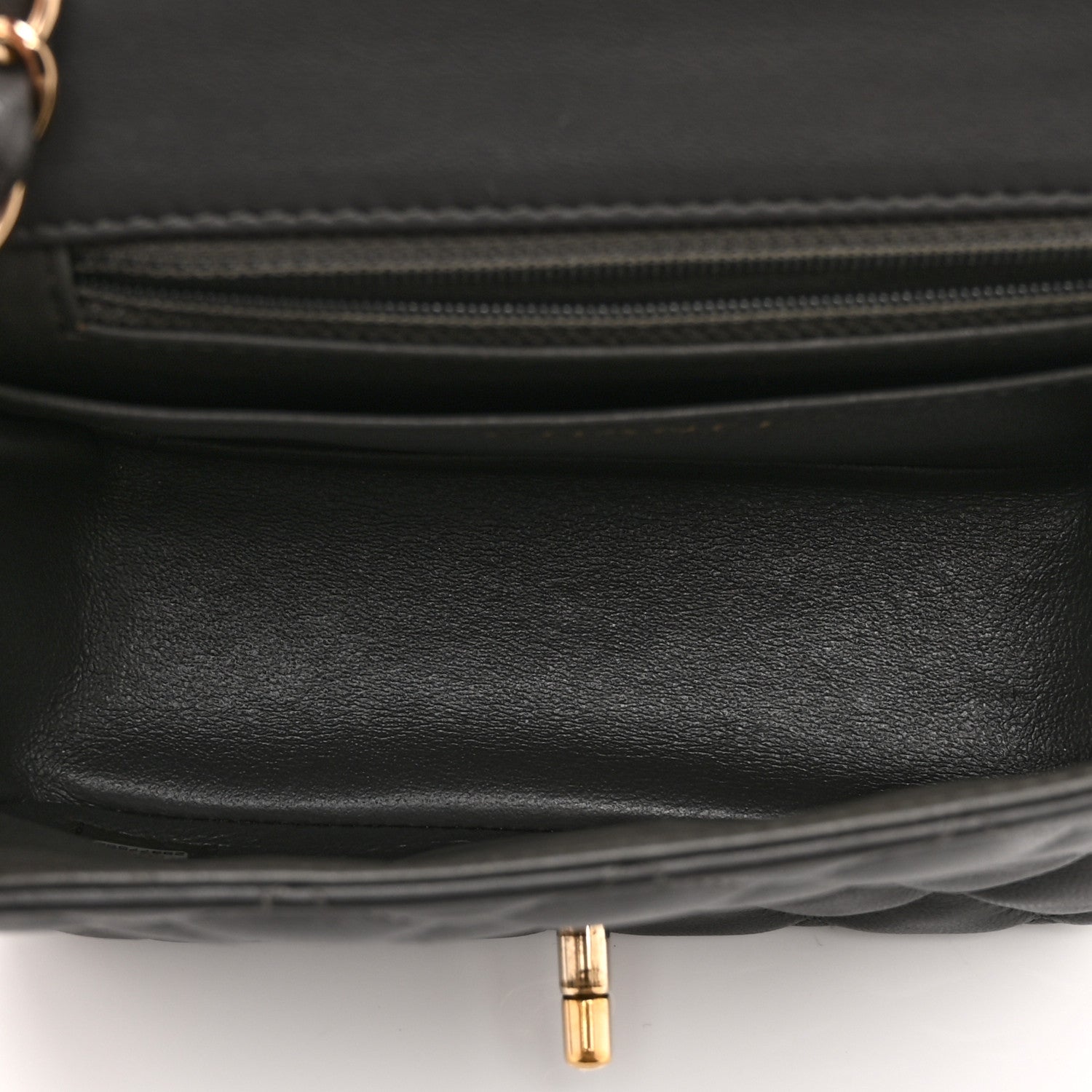 Lambskin Quilted Mini Square Flap Dark Grey — view 5