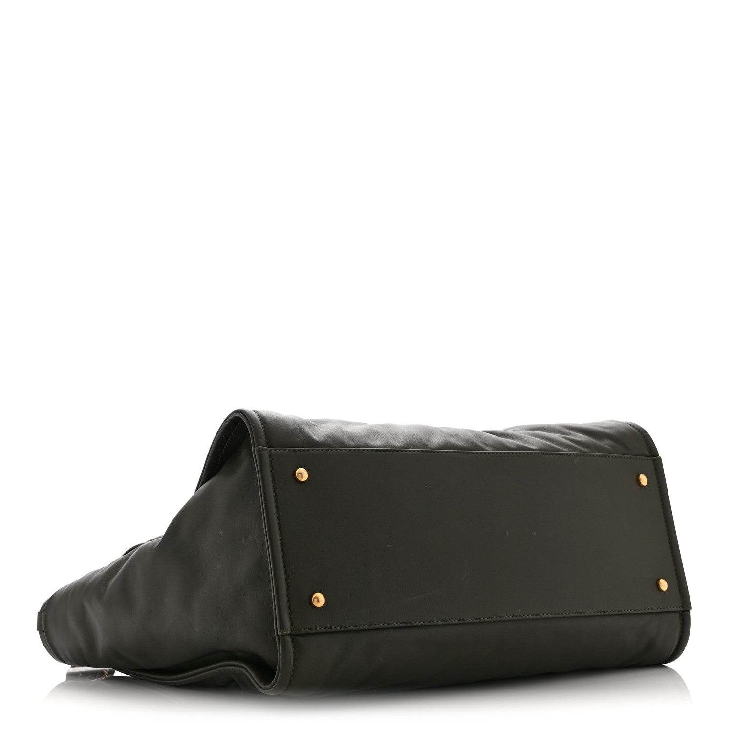 Calfskin Embossed Medium Deauville Tote Khaki — view 5