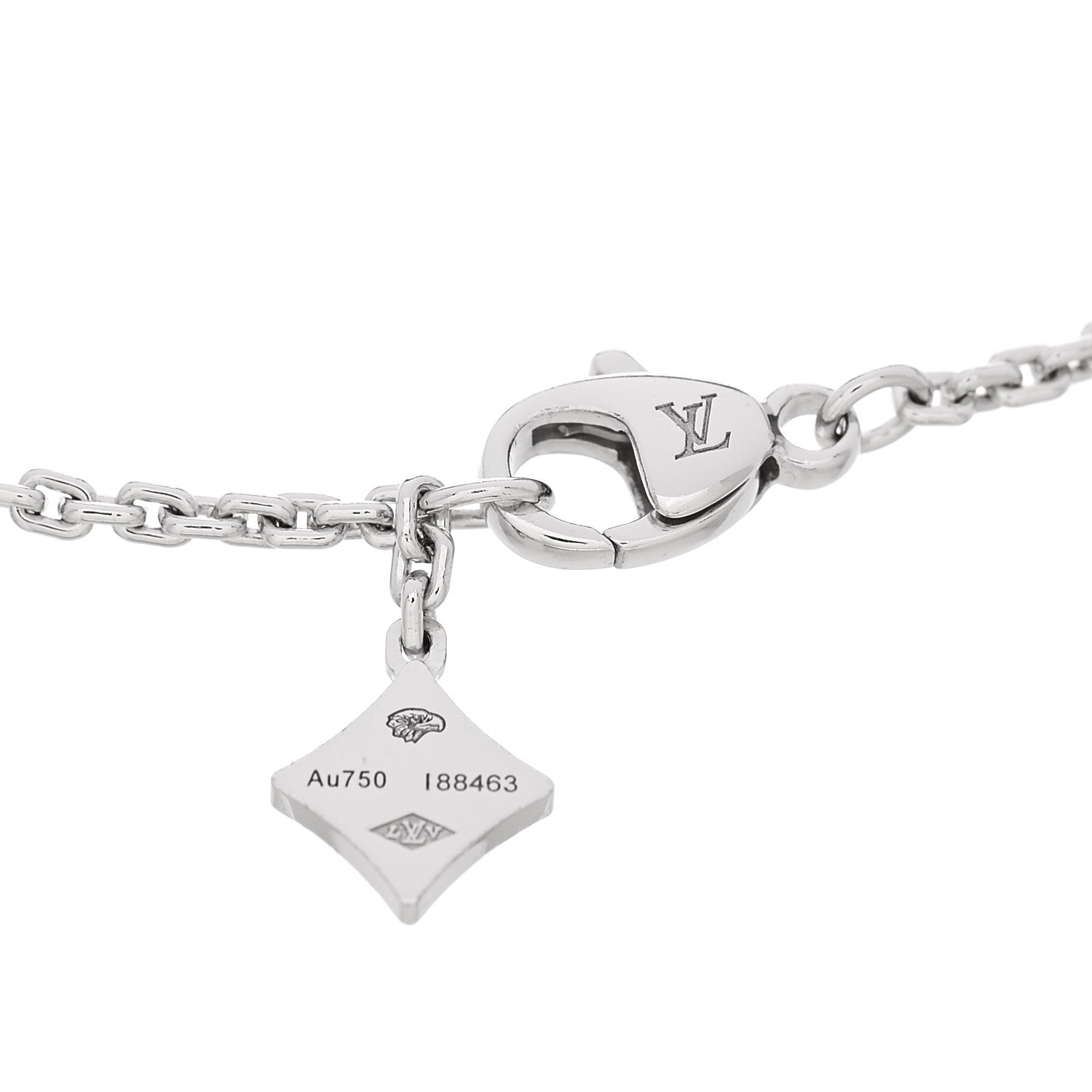 18K White Gold Diamond Idylle Blossom Monogram Bracelet — view 3