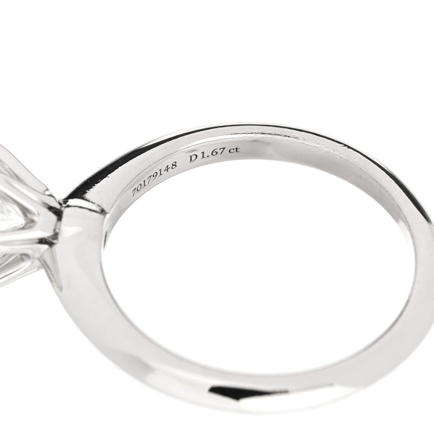 Platinum Diamond 1.67ct Solitaire Engagement Ring 51 5.75 — view 5