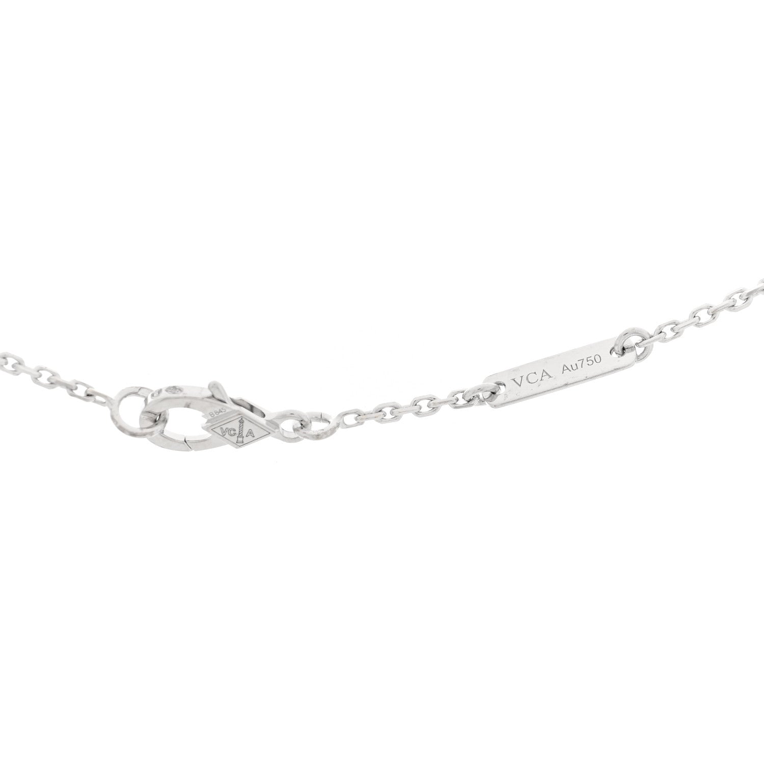 18K White Gold Diamond Mini Lotus Pendant Necklace — view 4