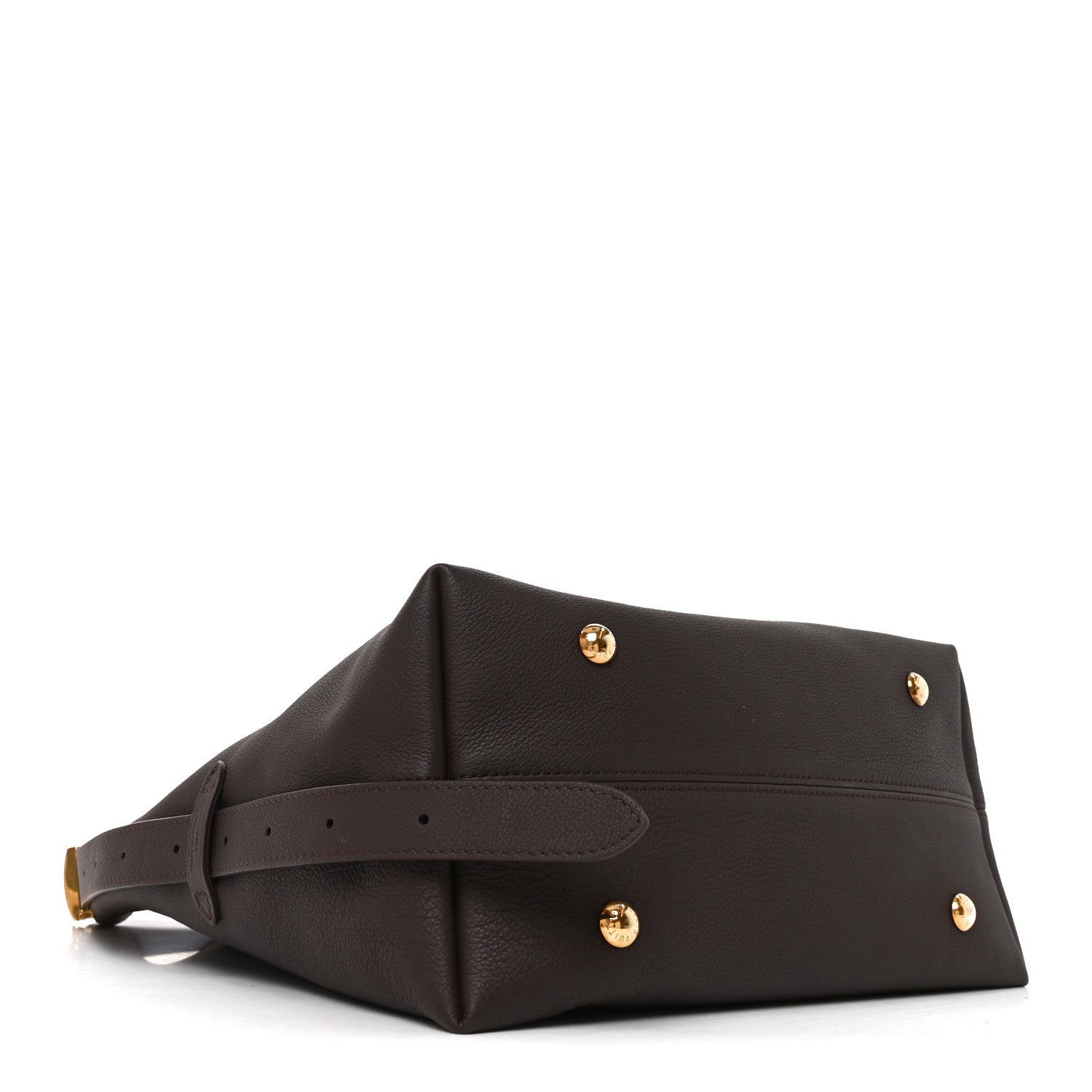Grained Calfskin Low Key Hobo MM Chocolate — view 4
