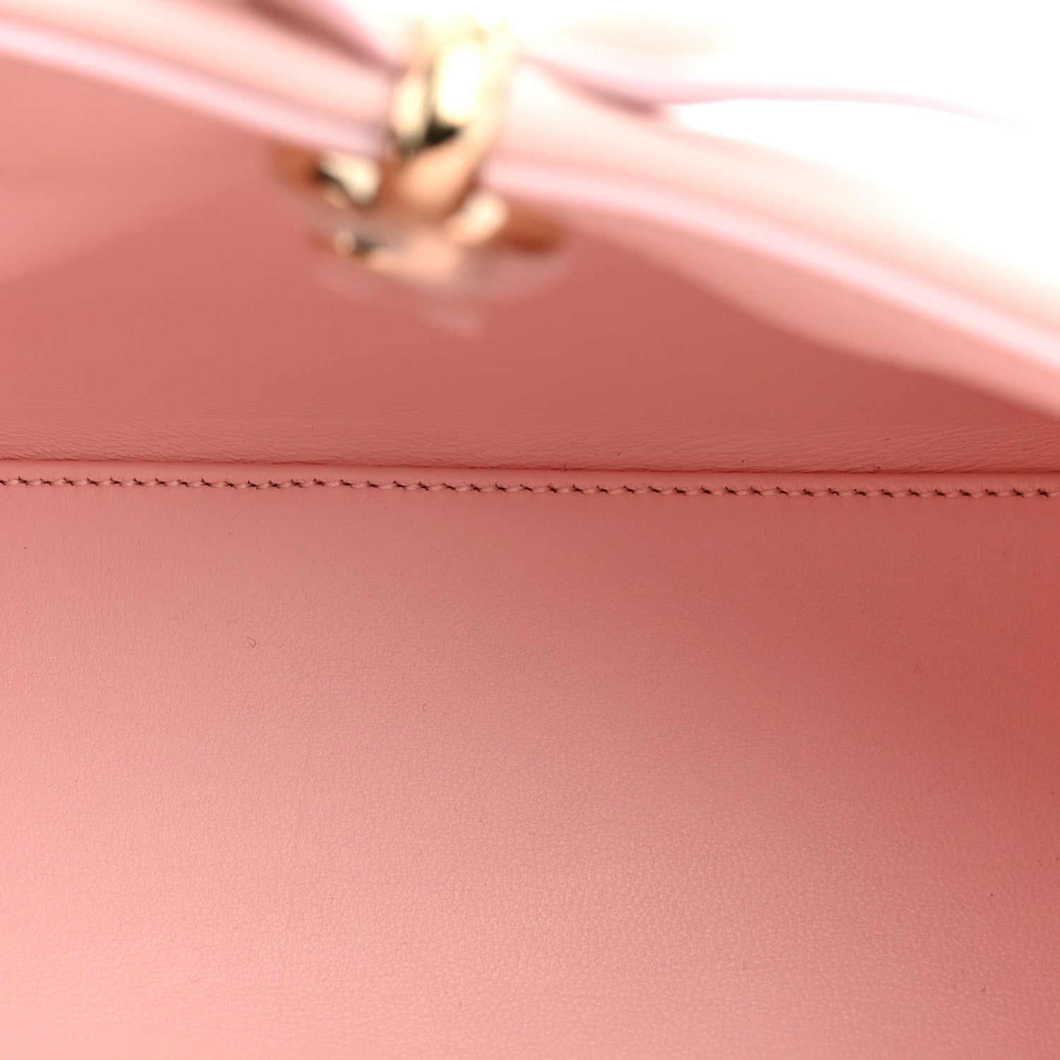 Shiny Smooth Calfskin Small Cigale Bag Rose Songe — view 5
