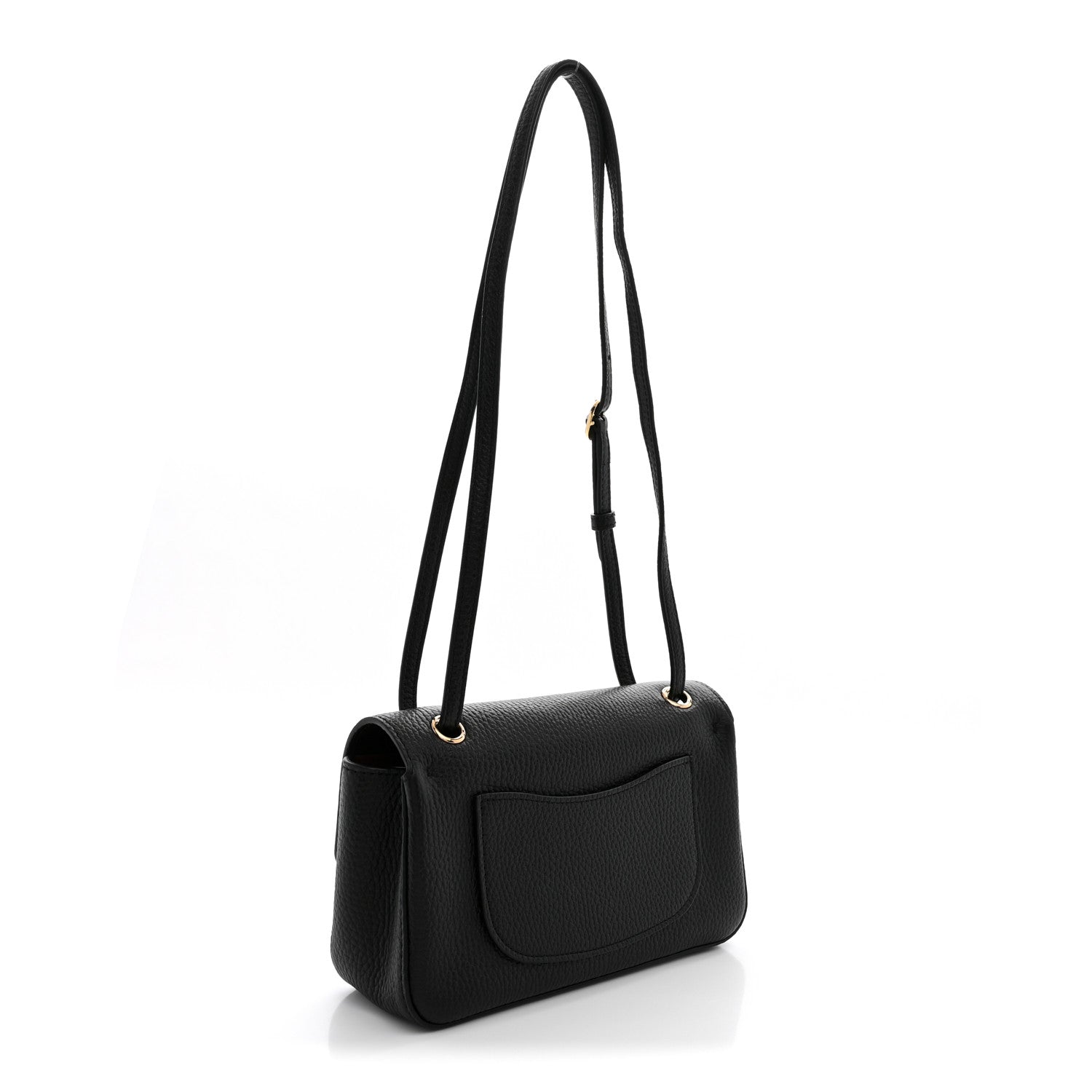 Grained Calfskin Mini Souplissimo Maxi Flap Black — view 3