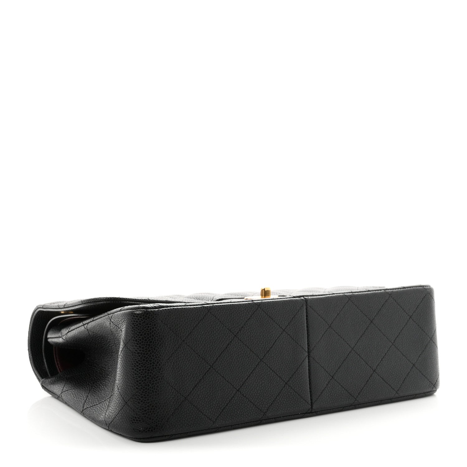 Caviar Quilted Jumbo Double Flap Black — view 4
