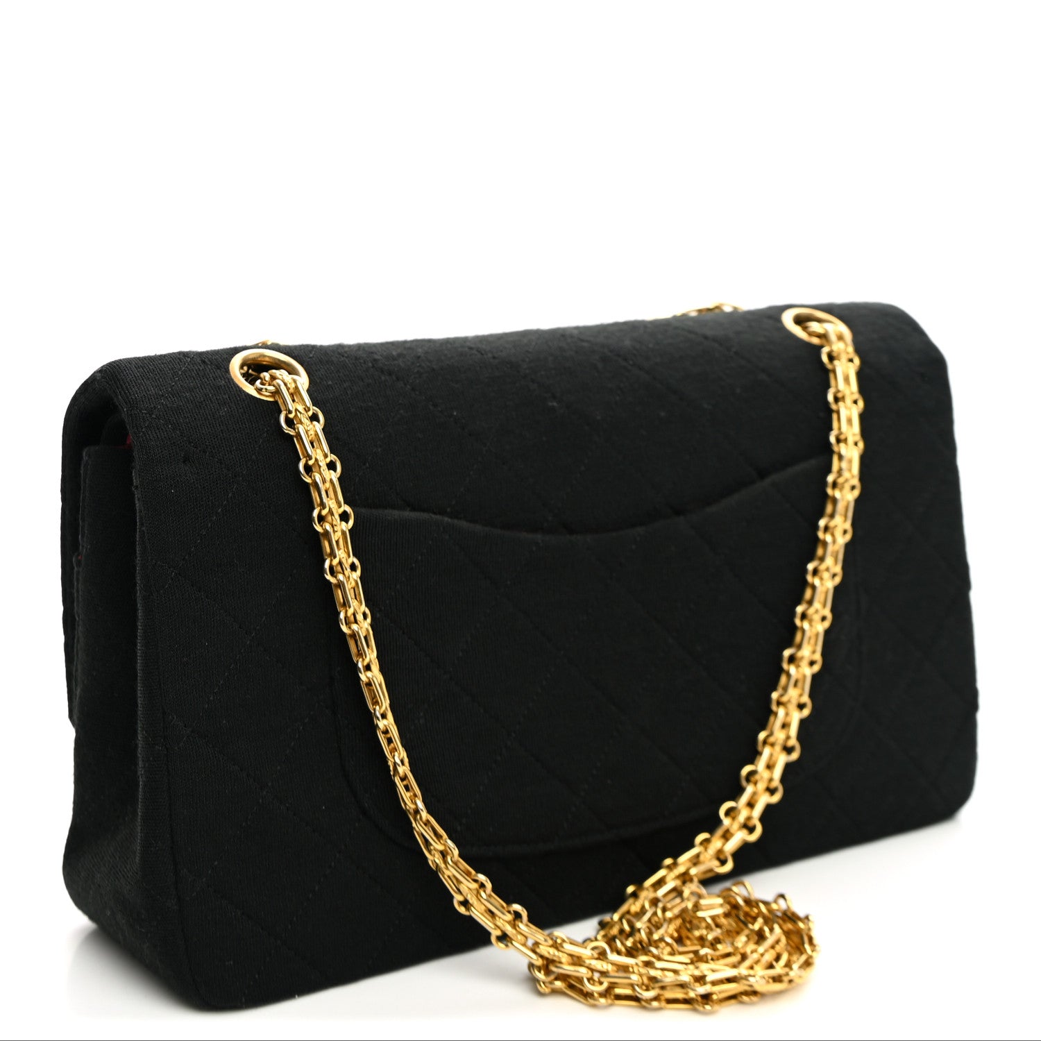 Jersey Quilted Medium Double Flap Black — view 3