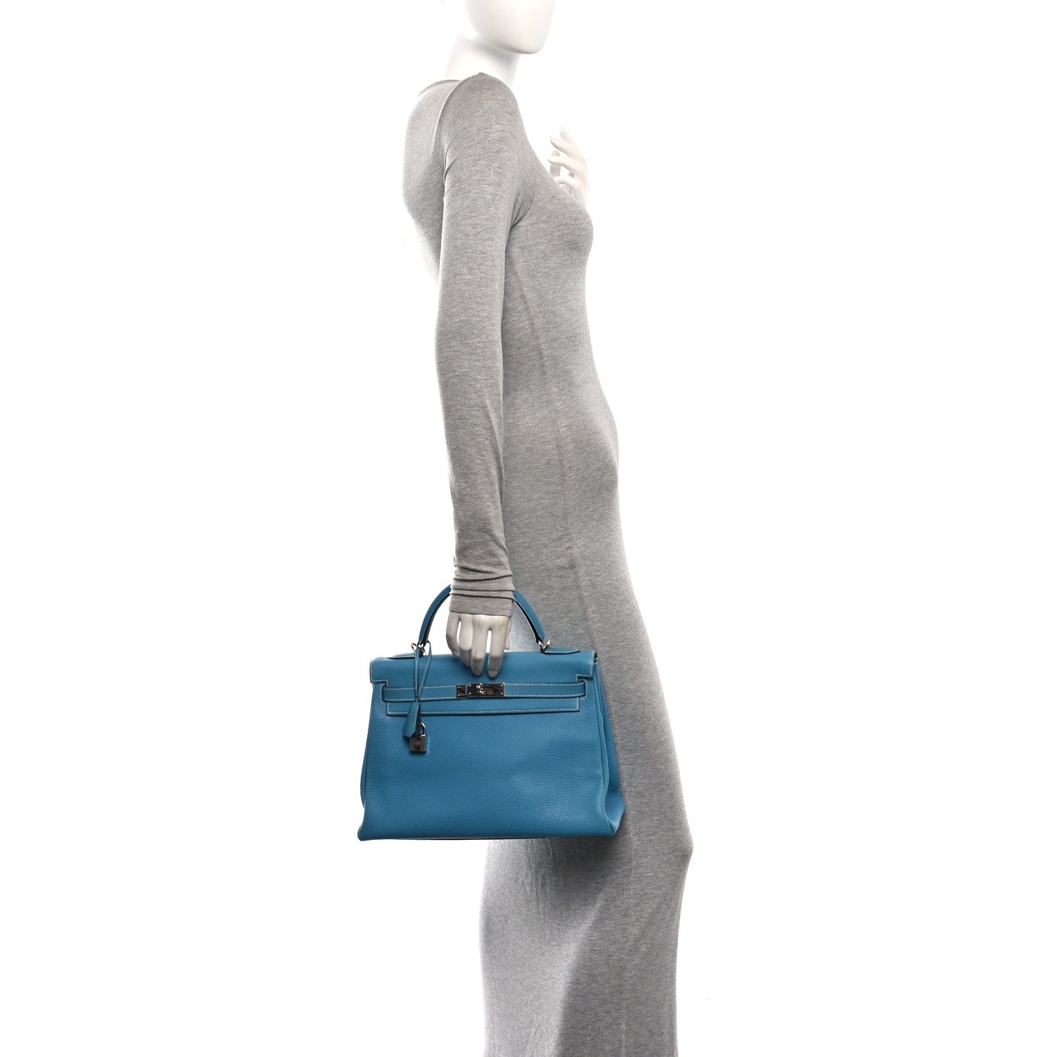 Togo Kelly Retourne 32 Bleu Jean — view 2