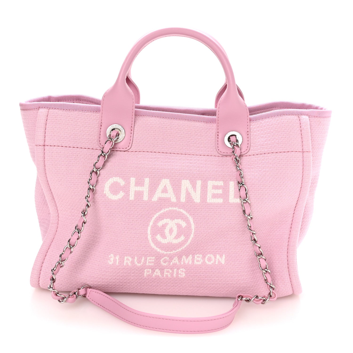 Mixed Fibers Small Deauville Tote Dark Pink