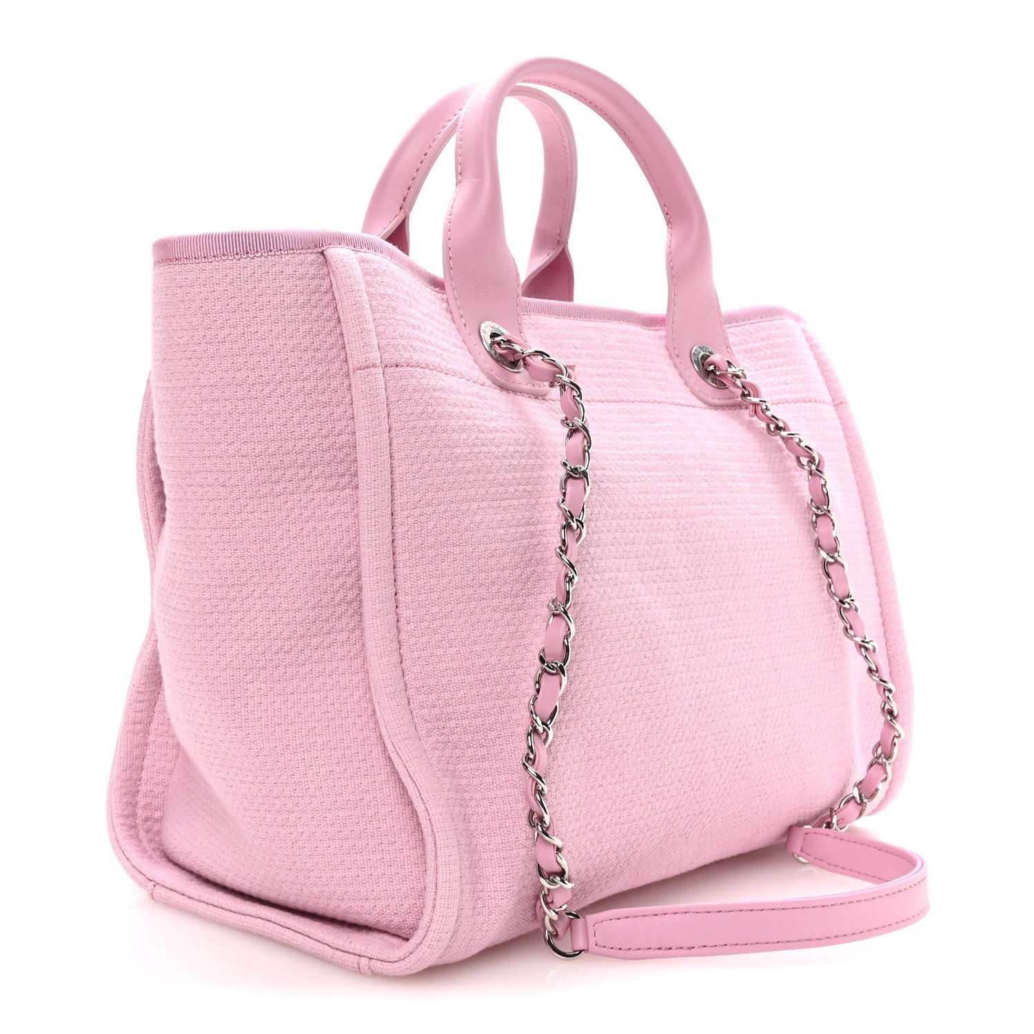 Mixed Fibers Small Deauville Tote Dark Pink — view 4