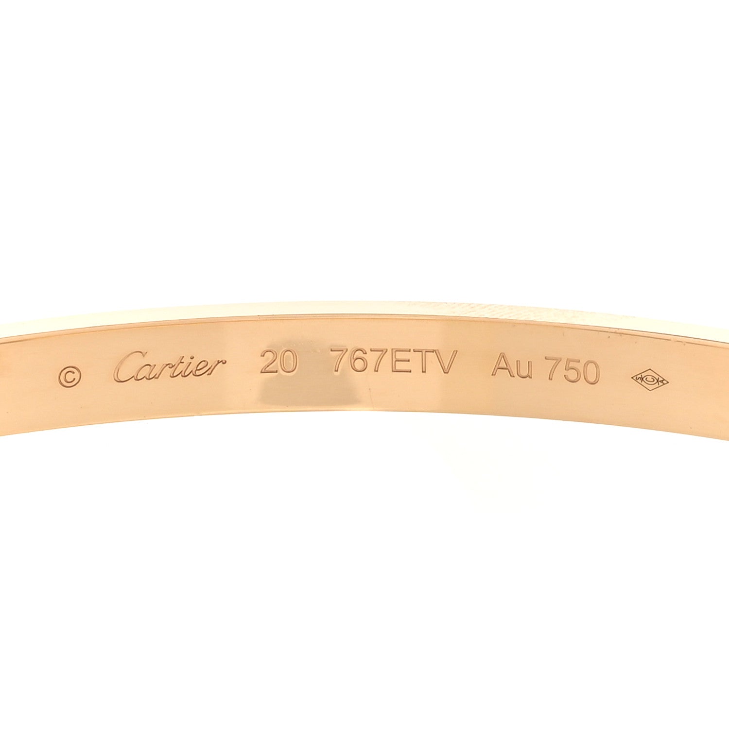 18K Yellow Gold Medium LOVE Bracelet 20 — view 4
