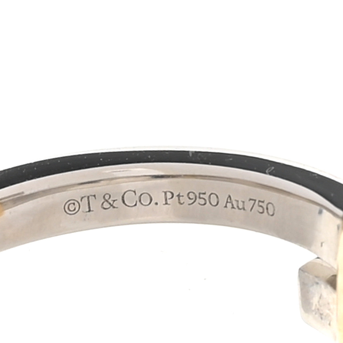 18K Yellow Gold Platinum Diamond Edge Bypass Ring 51 5.75 — view 4