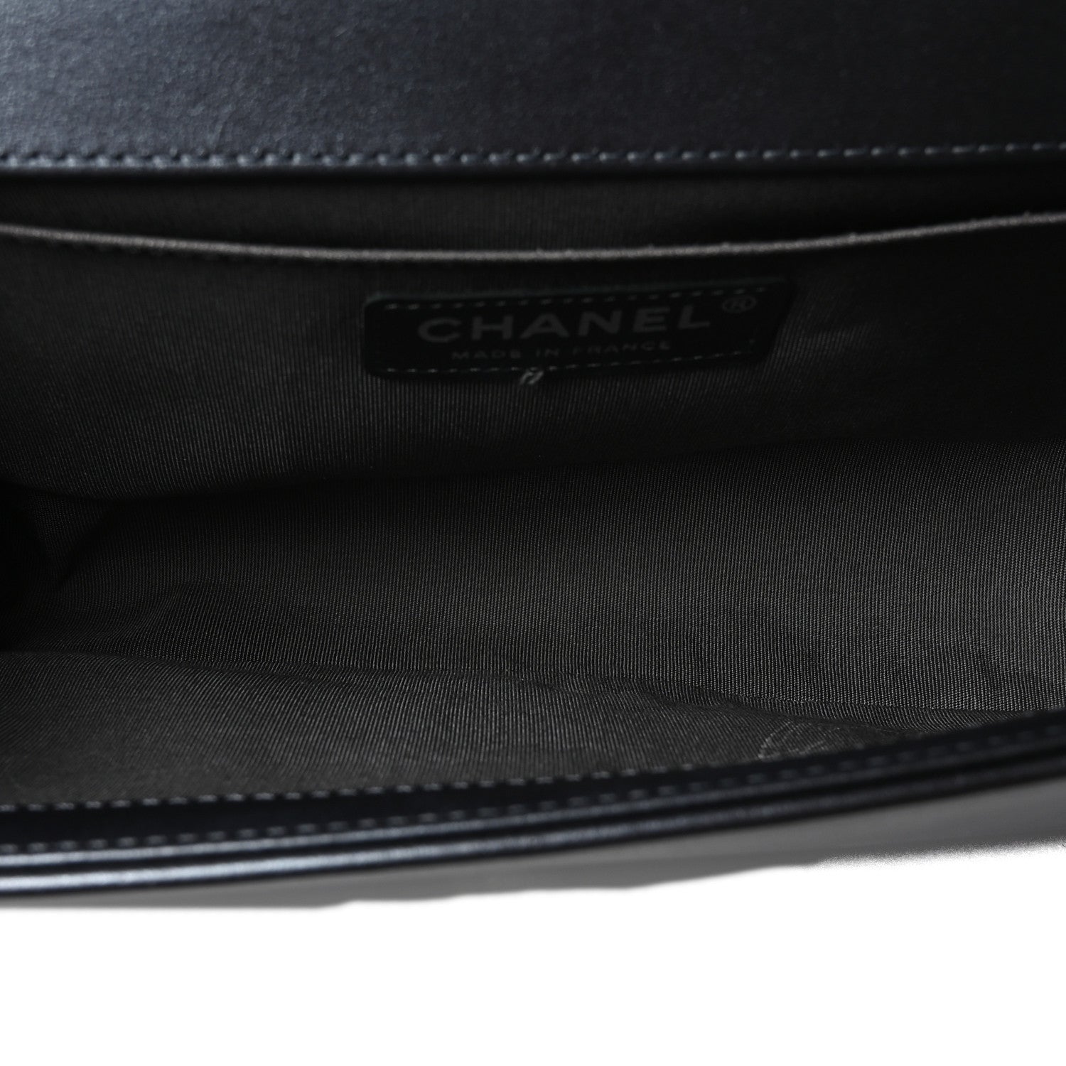 Metallic Calfskin Crystal Medium Boy Flap Dark Silver — view 5