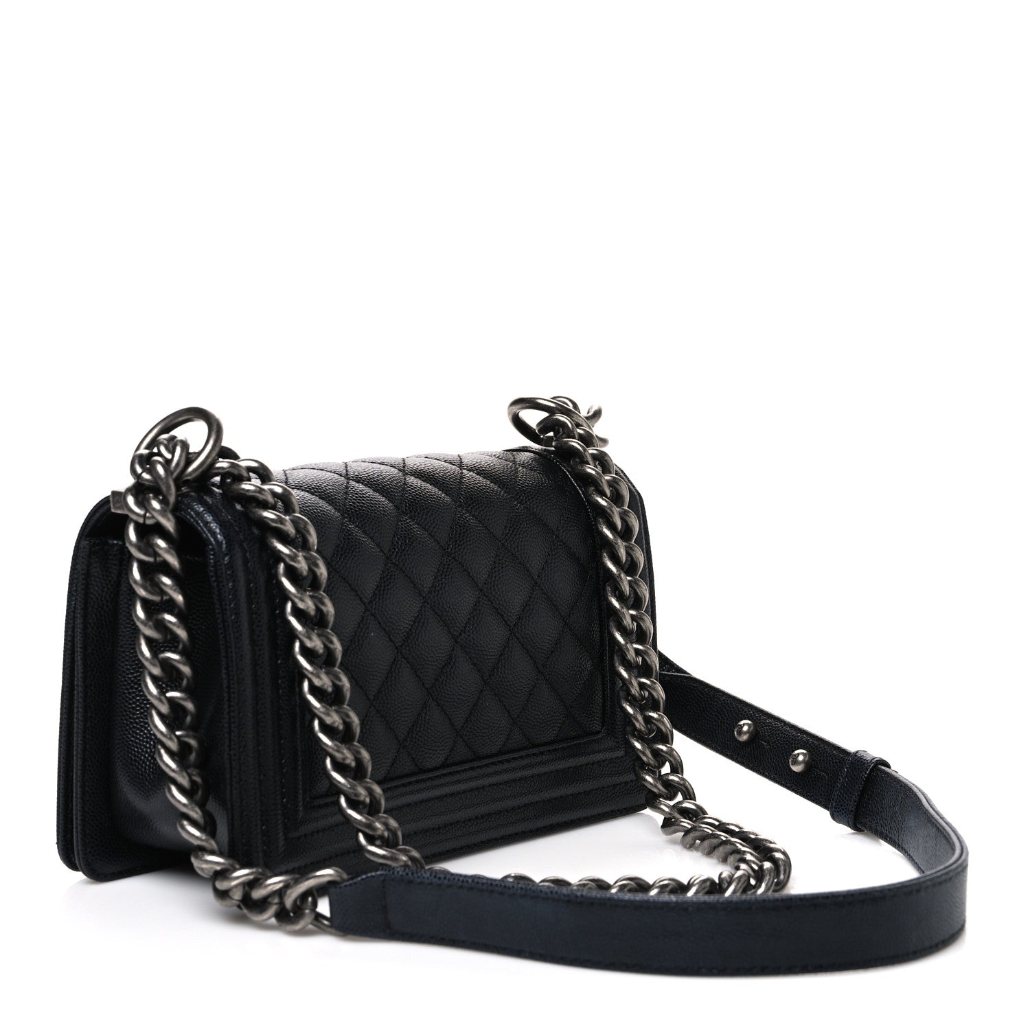 Caviar Quilted Small Boy Flap Black — view 3