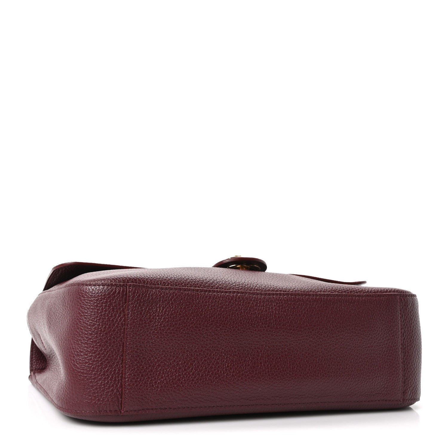 Grained Calfskin Small Souplissimo Maxi Flap Burgundy — view 4