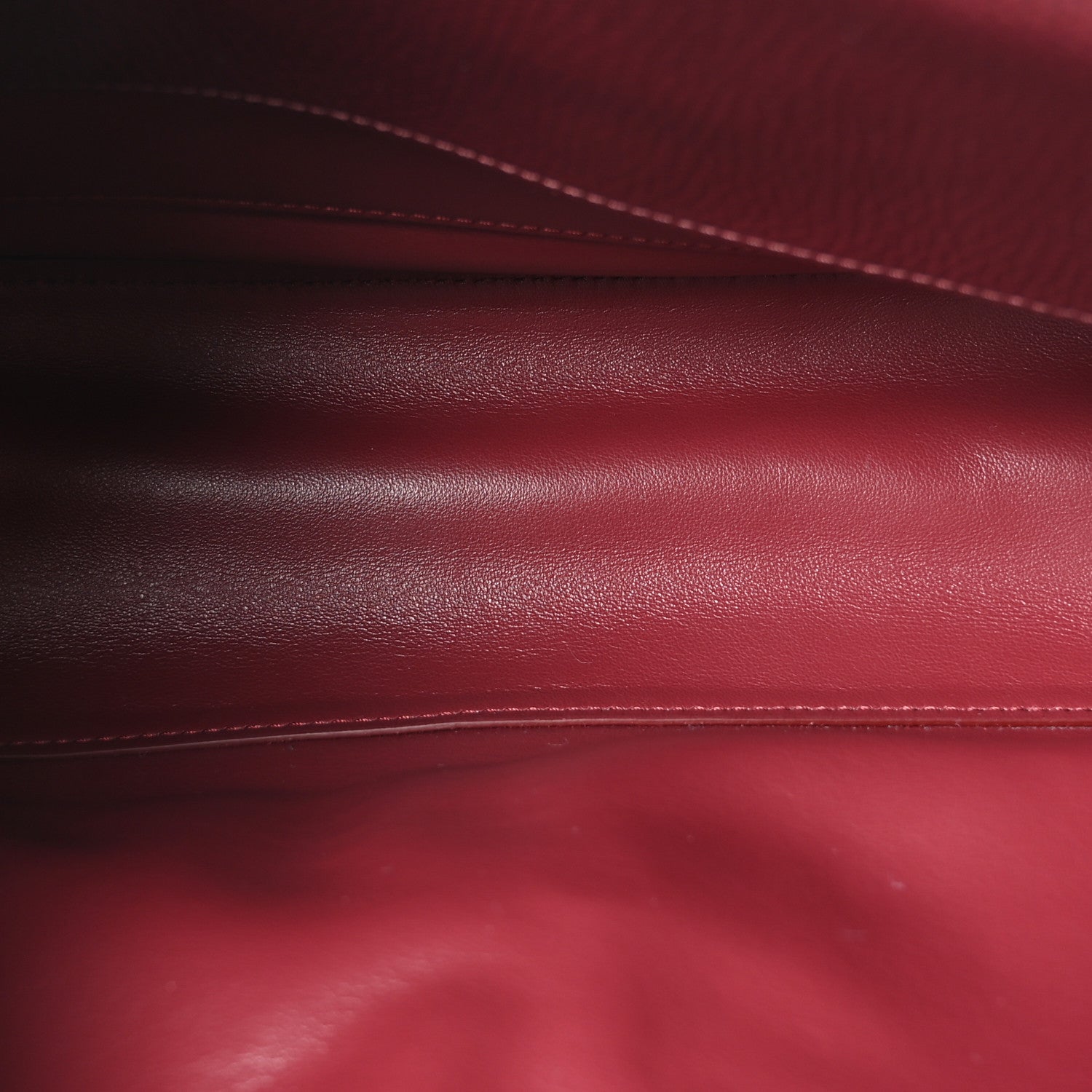 Grained Calfskin Small Souplissimo Maxi Flap Burgundy — view 5