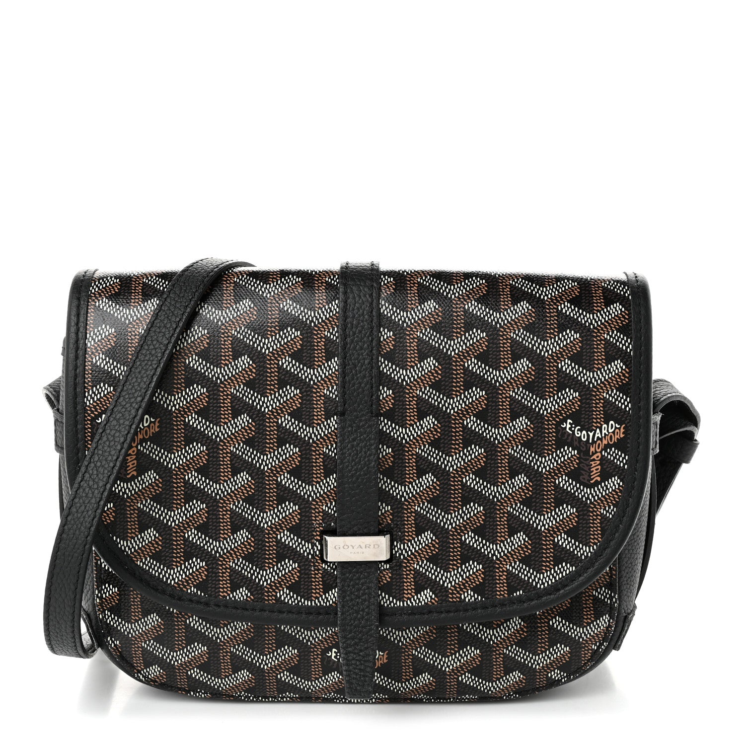 Goyardine Belvedere II PM Messenger Bag Black Black