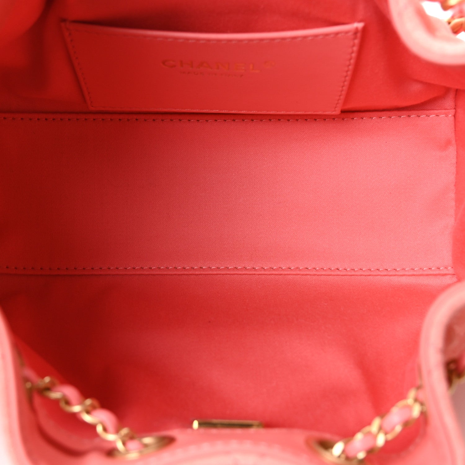 Suede Quilted Mini Chanel 25 Handbag Pink — view 5