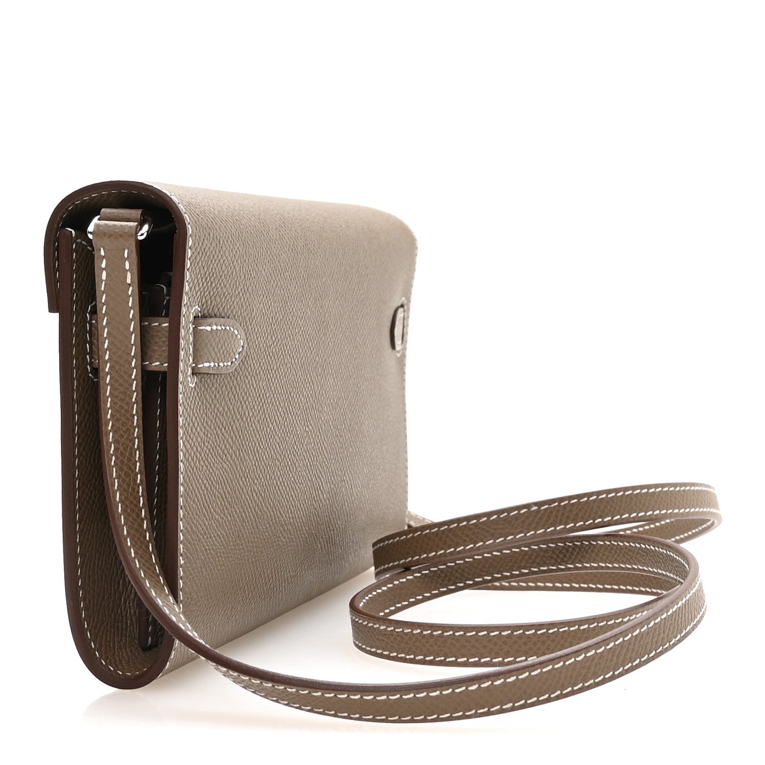 Epsom Kelly Wallet To Go Etoupe — view 3
