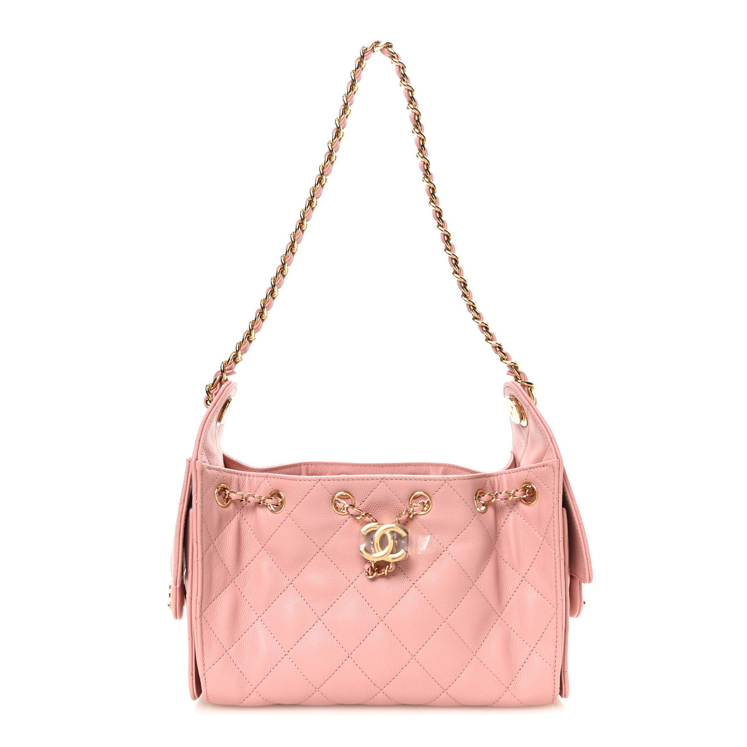 Caviar Quilted Mini Chanel 25 Handbag Pink