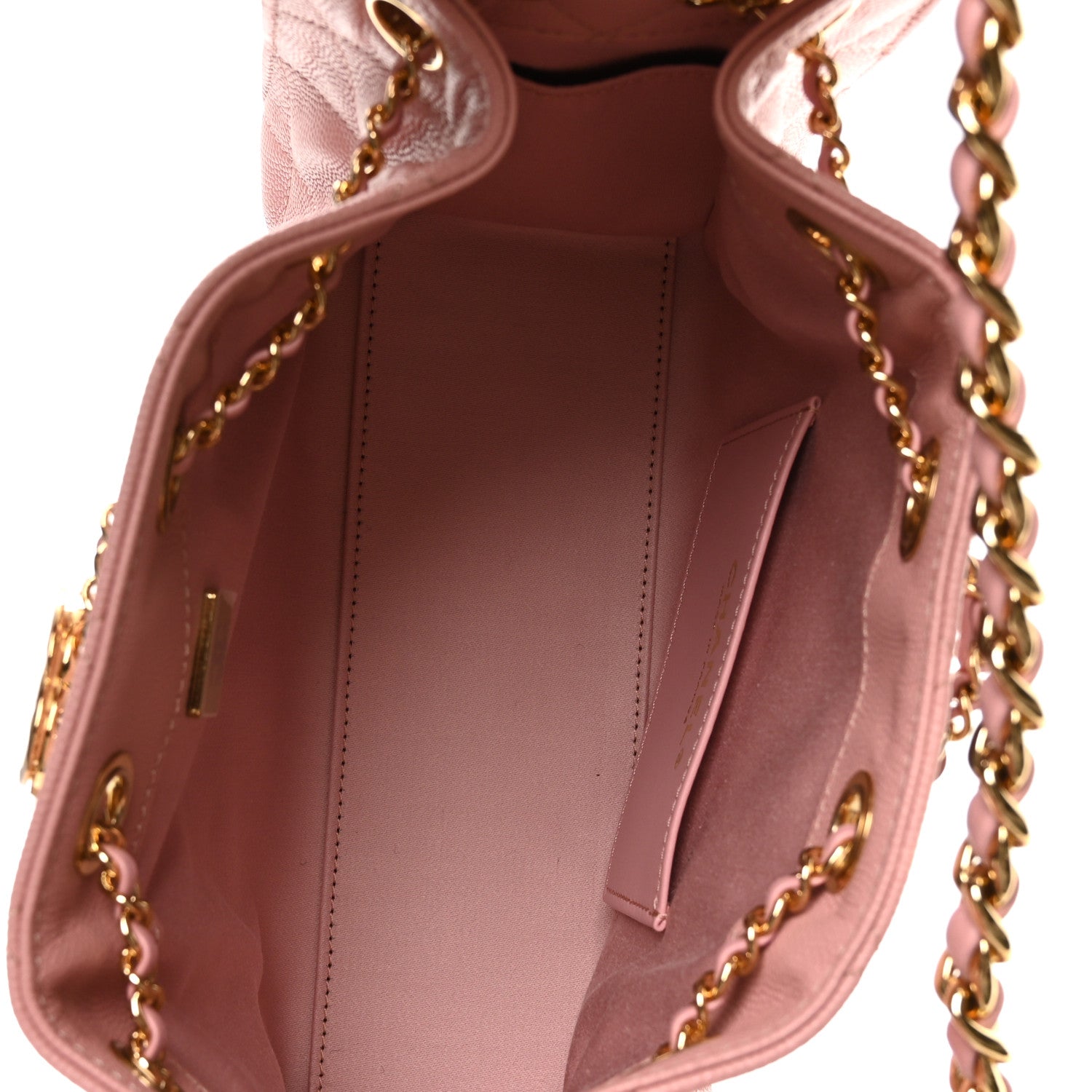 Caviar Quilted Mini Chanel 25 Handbag Pink — view 5