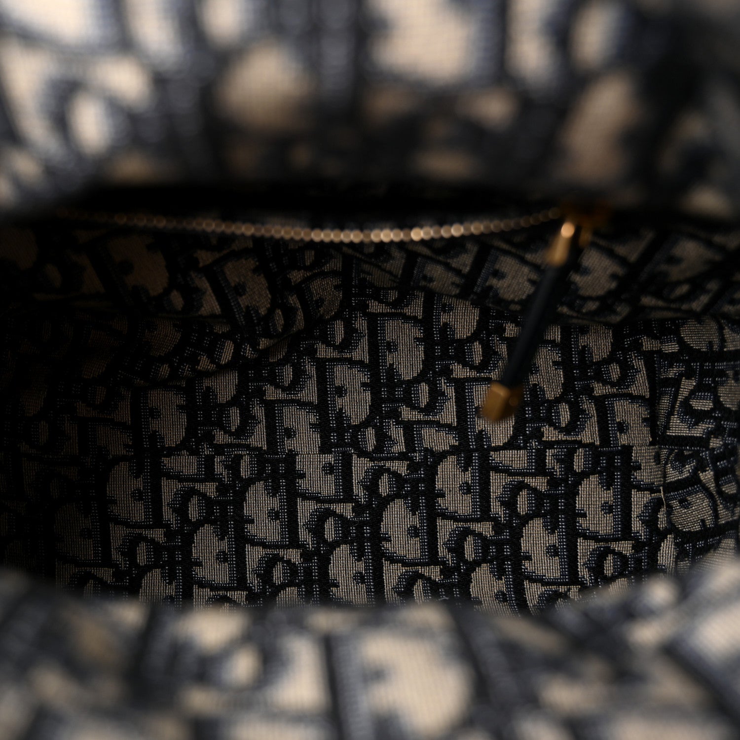 Wicker Oblique Medium Lady Dior Bag Blue — view 5