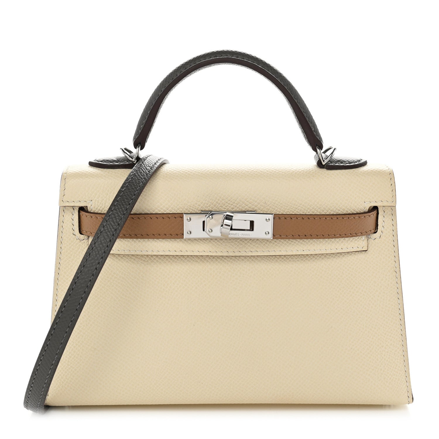 Epsom Tri-Color Mini Kelly Sellier 20 Craie Biscuit Gris Meyer