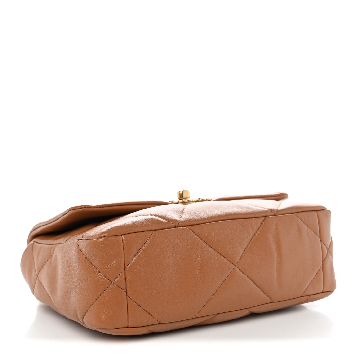 Lambskin Quilted Medium Chanel 19 Flap Brown — view 4