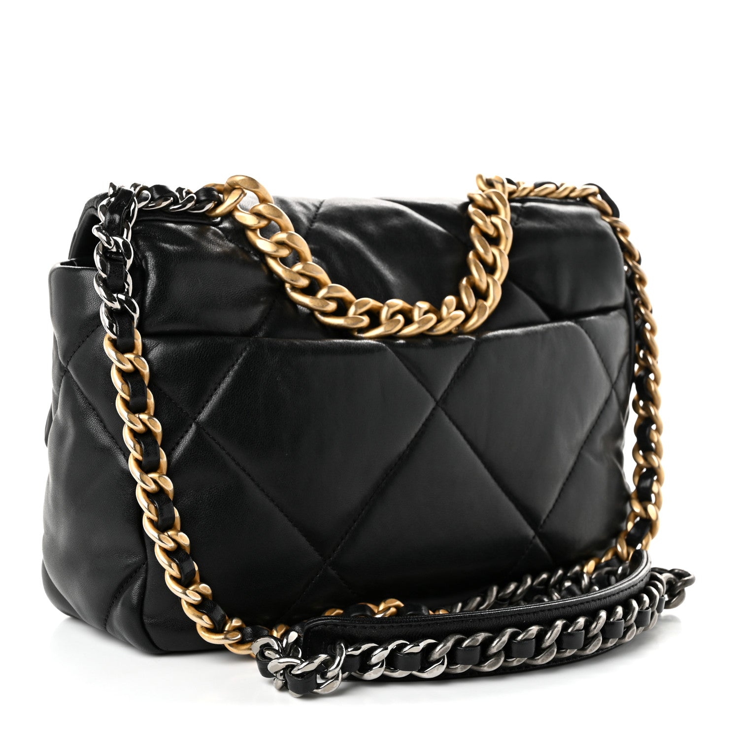 Lambskin Quilted Medium Chanel 19 Flap Black — view 3