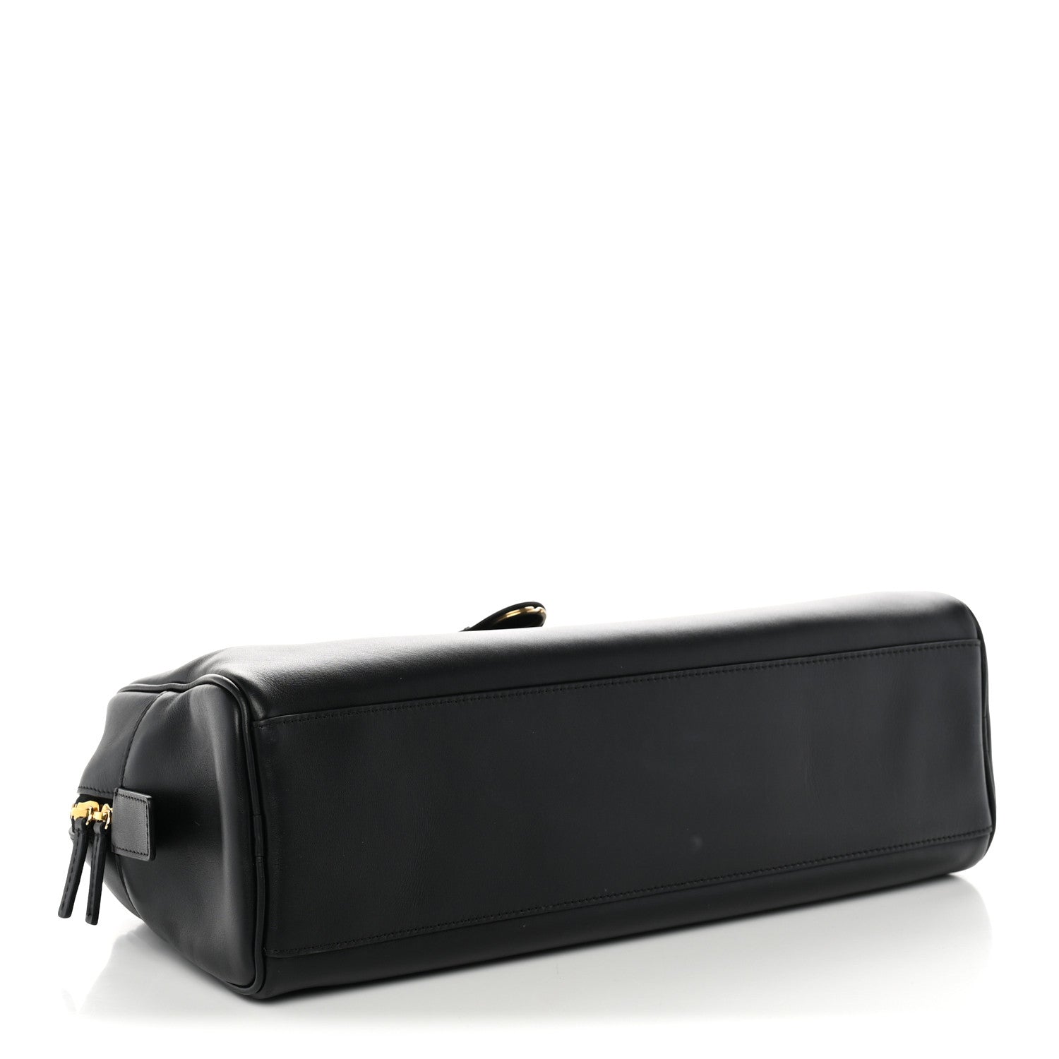Calfskin Large Perfect Bowling Bag Black — view 4