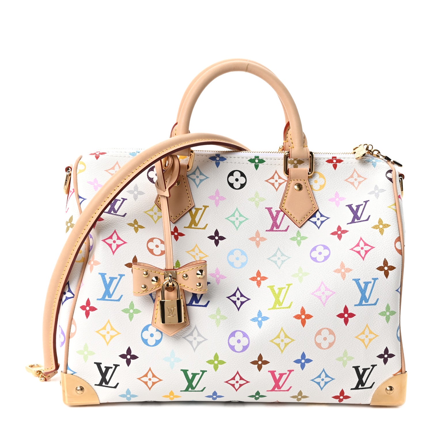 LV X TM Monogram Multicolor Speedy Soft 30 White