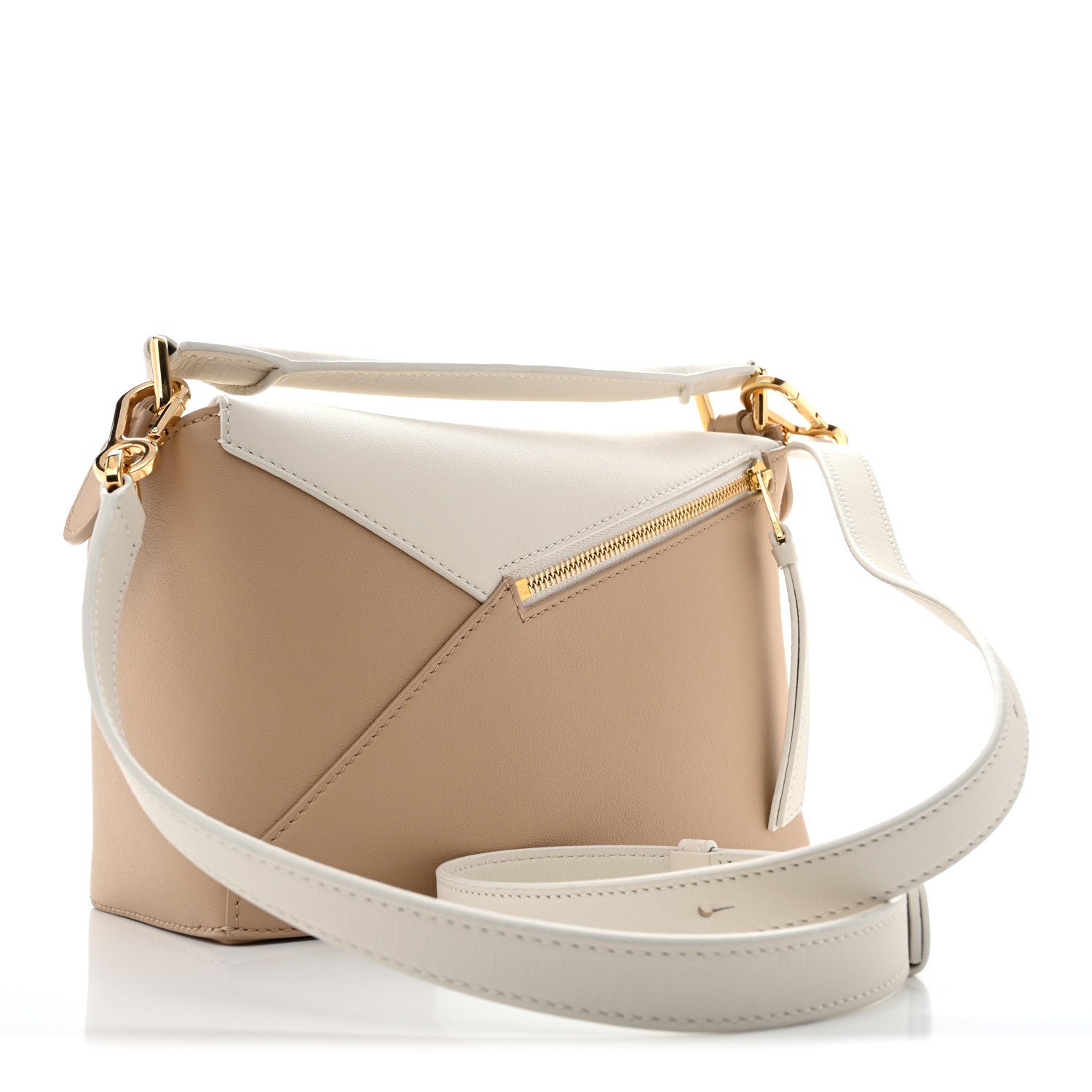 Classic Calfskin Small Puzzle Edge Bag Soft White Paper Craft — view 2